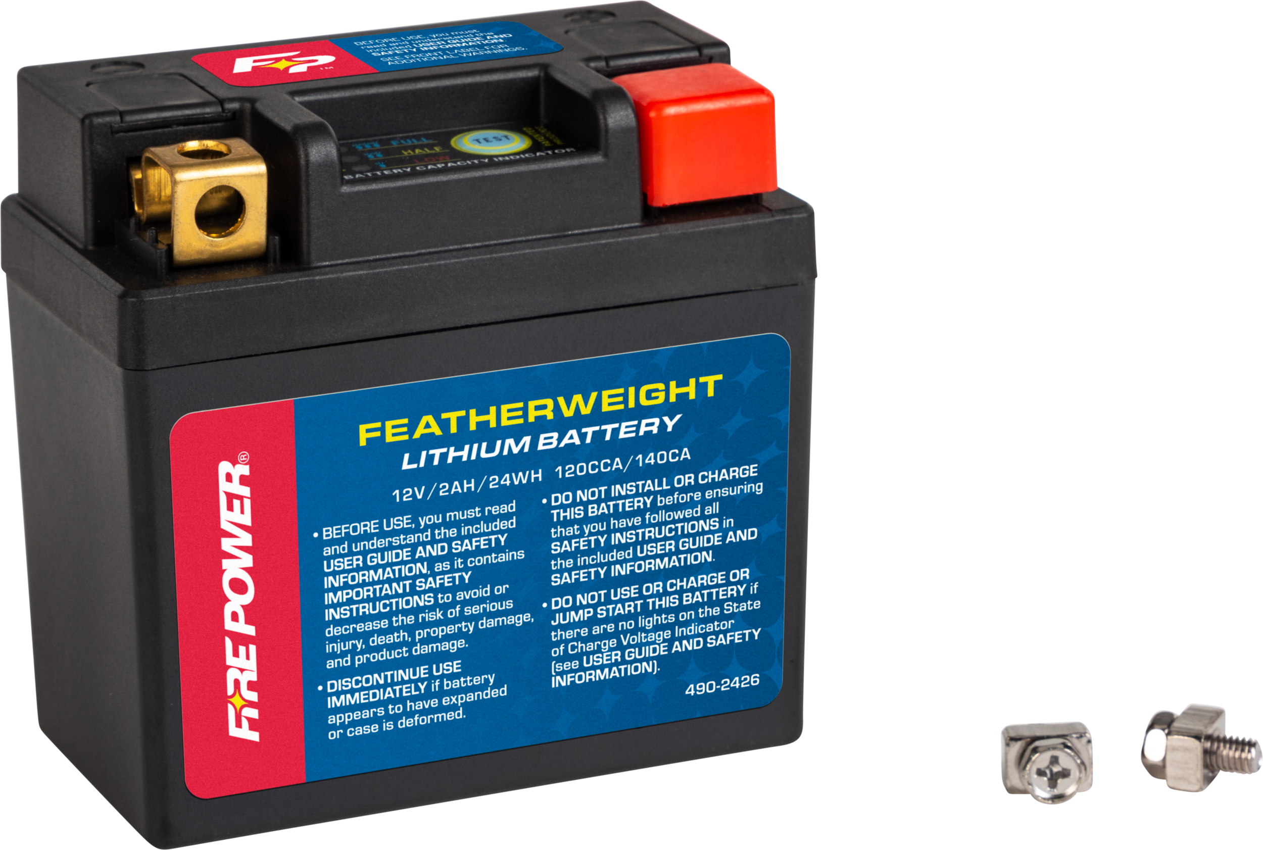 FIRE POWER - FEATHERWEIGHT LITHIUM BATTERY 120 CCA 12V/24WH - HJ04L-FP-B