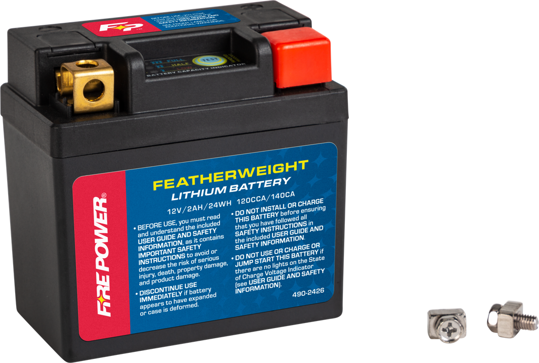 FIRE POWER - FEATHERWEIGHT LITHIUM BATTERY 120 CCA 12V/24WH - HJ04L-FP-B