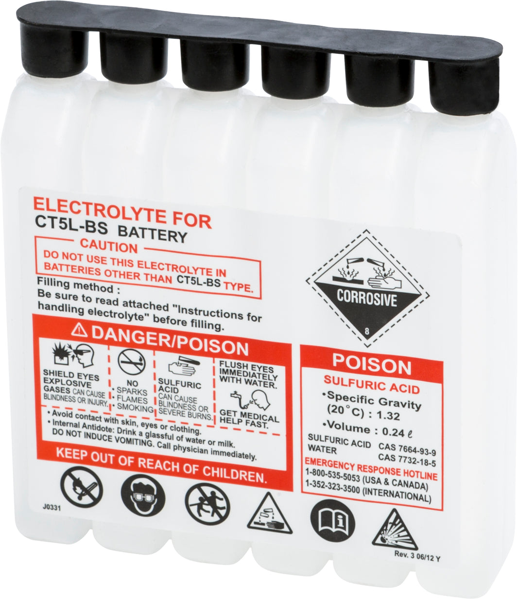 FIRE POWER - SEALED BATTERY ELECTROLYTE PACK 240CC - 240CC CTX