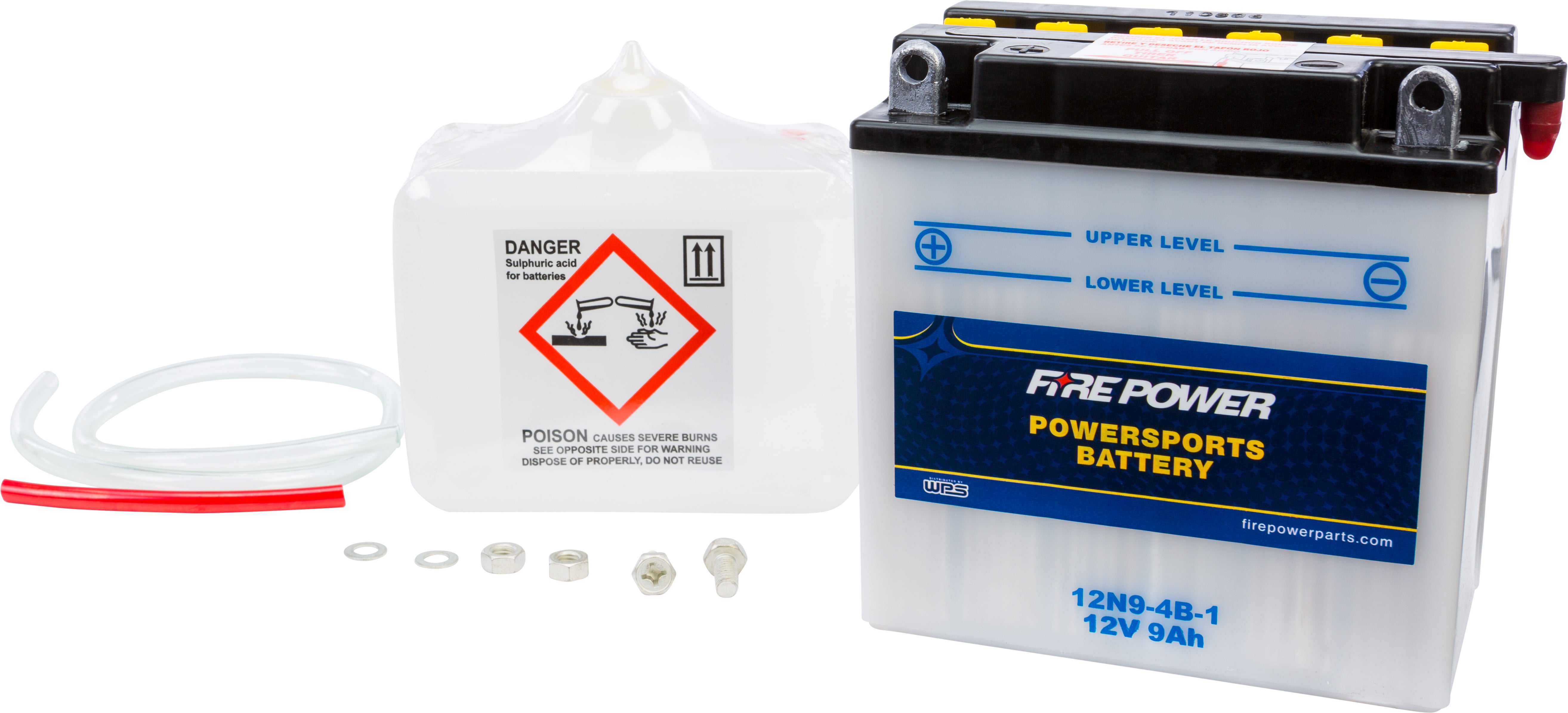 FIRE POWER - BATTERY W/ACID 12N9-4B-1 12V - 12N9-4B-1