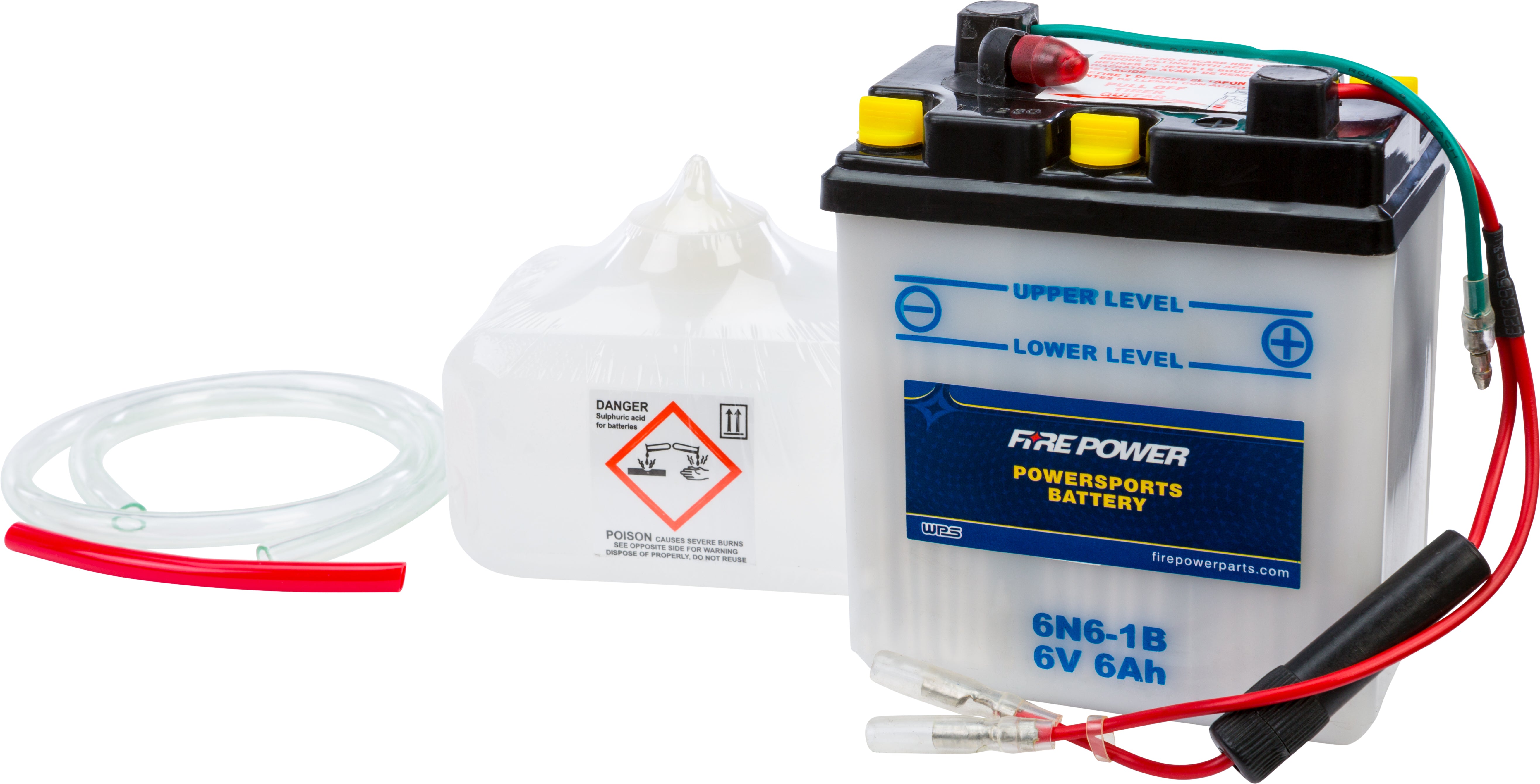 FIRE POWER - BATTERY W/ACID 6N6-1B 6V - 6N6-1B