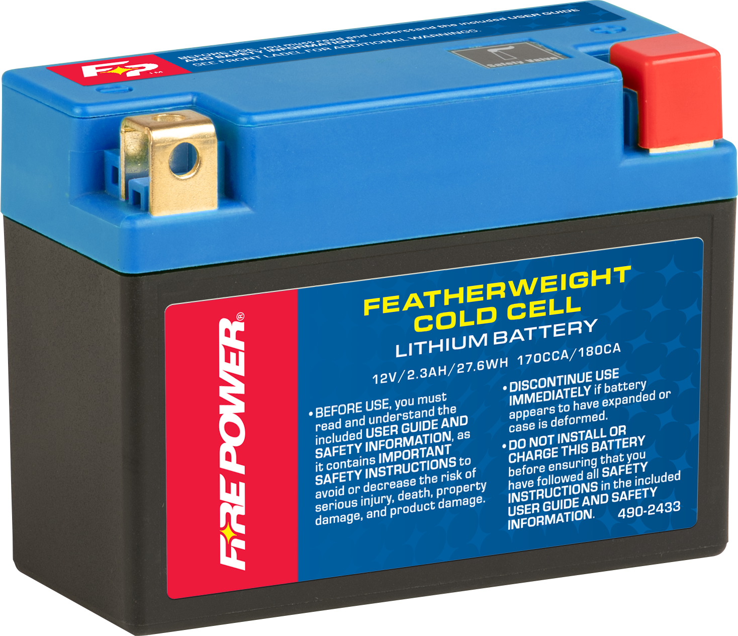 FIRE POWER - FEATHERWEIGHT LITHIUM BATTERY 170 CCA 12V/27.6WH - HJ12L-FPZ