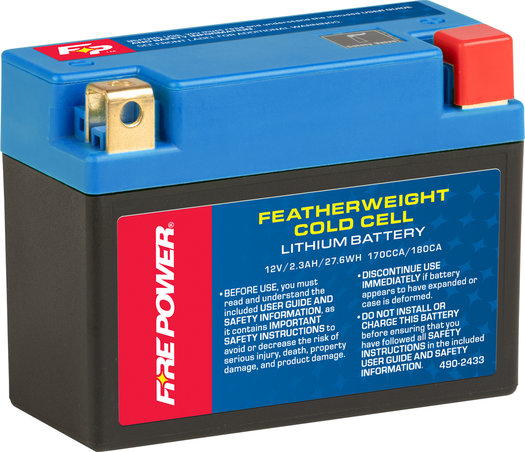 FIRE POWER - FEATHERWEIGHT LITHIUM BATTERY 170 CCA 12V/27.6WH - HJ12L-FPZ