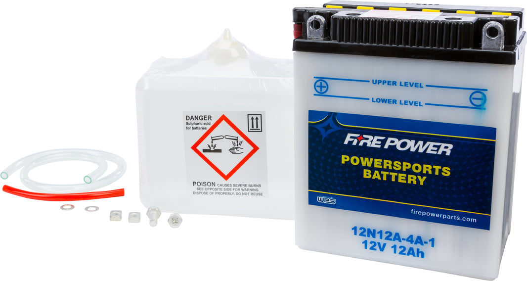 FIRE POWER - BATTERY W/ACID 12N12A-4A-1 12V - 12N12A-4A-1