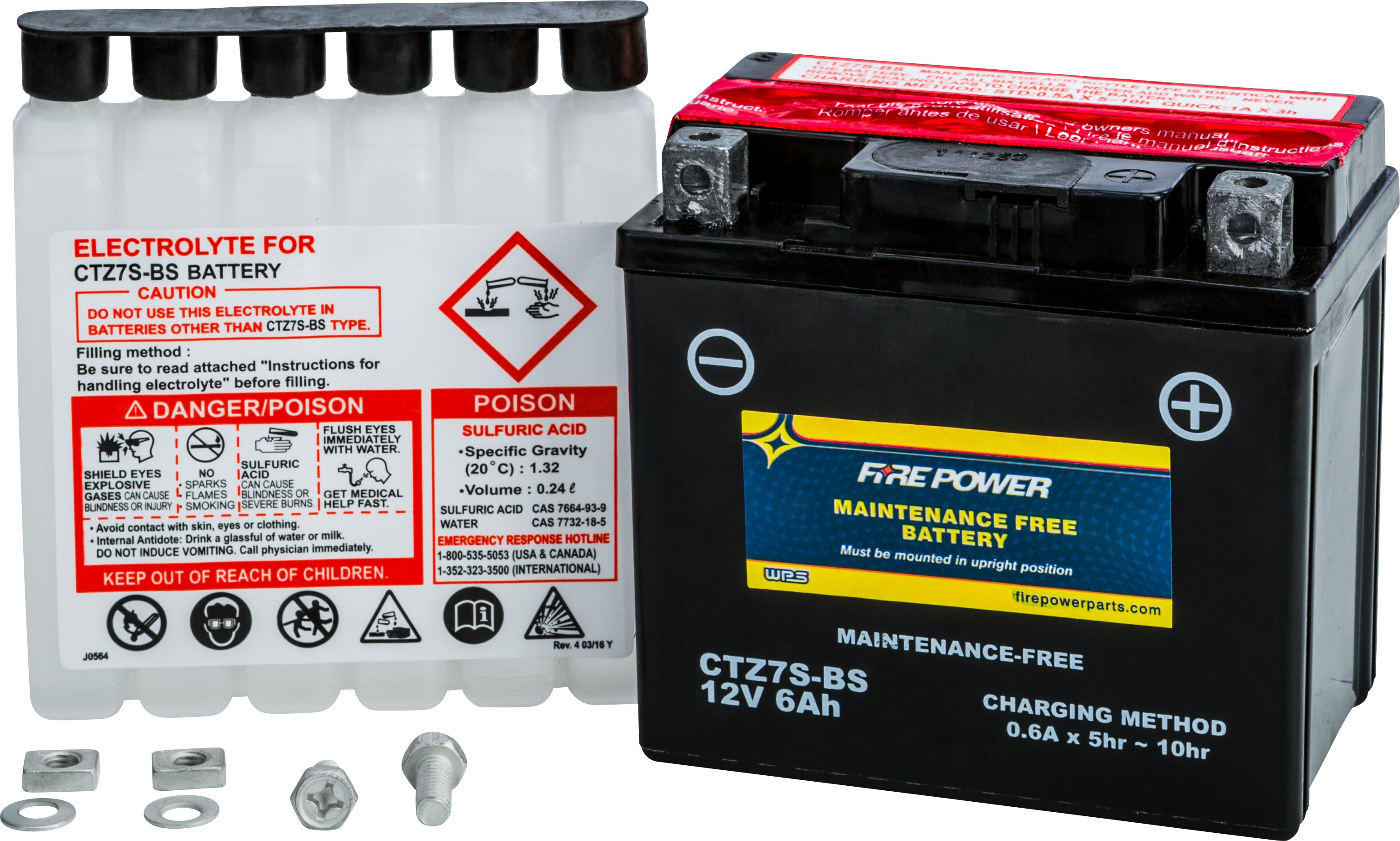 FIRE POWER - BATTERY CTZ7S-BS MAINTENANCE FREE - CTZ7S-BS