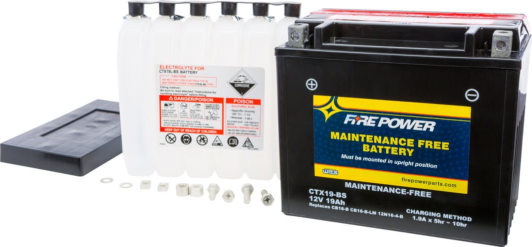 FIRE POWER - BATTERY CTX19-BS MAINTENANCE FREE - CTX19-BS