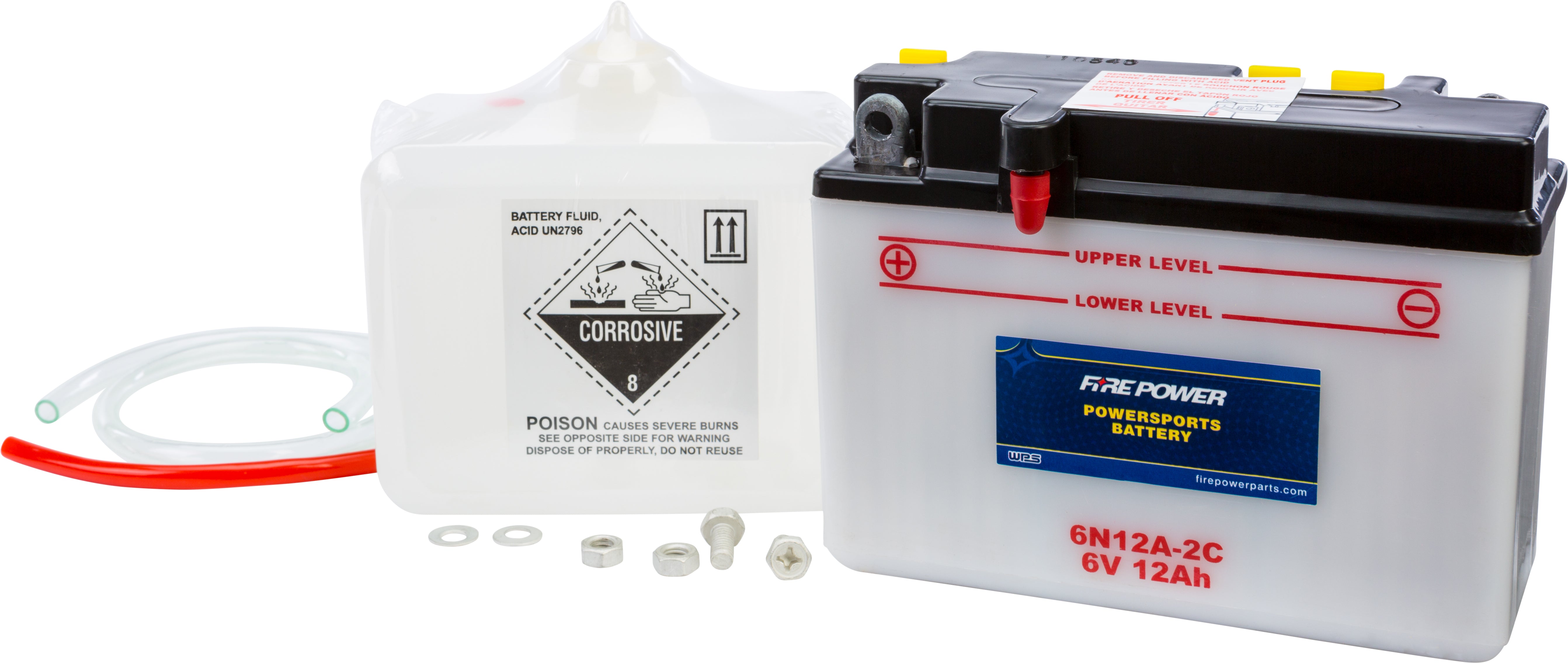FIRE POWER - BATTERY W/ACID 6N12A-2C 6V - 6N12A-2C