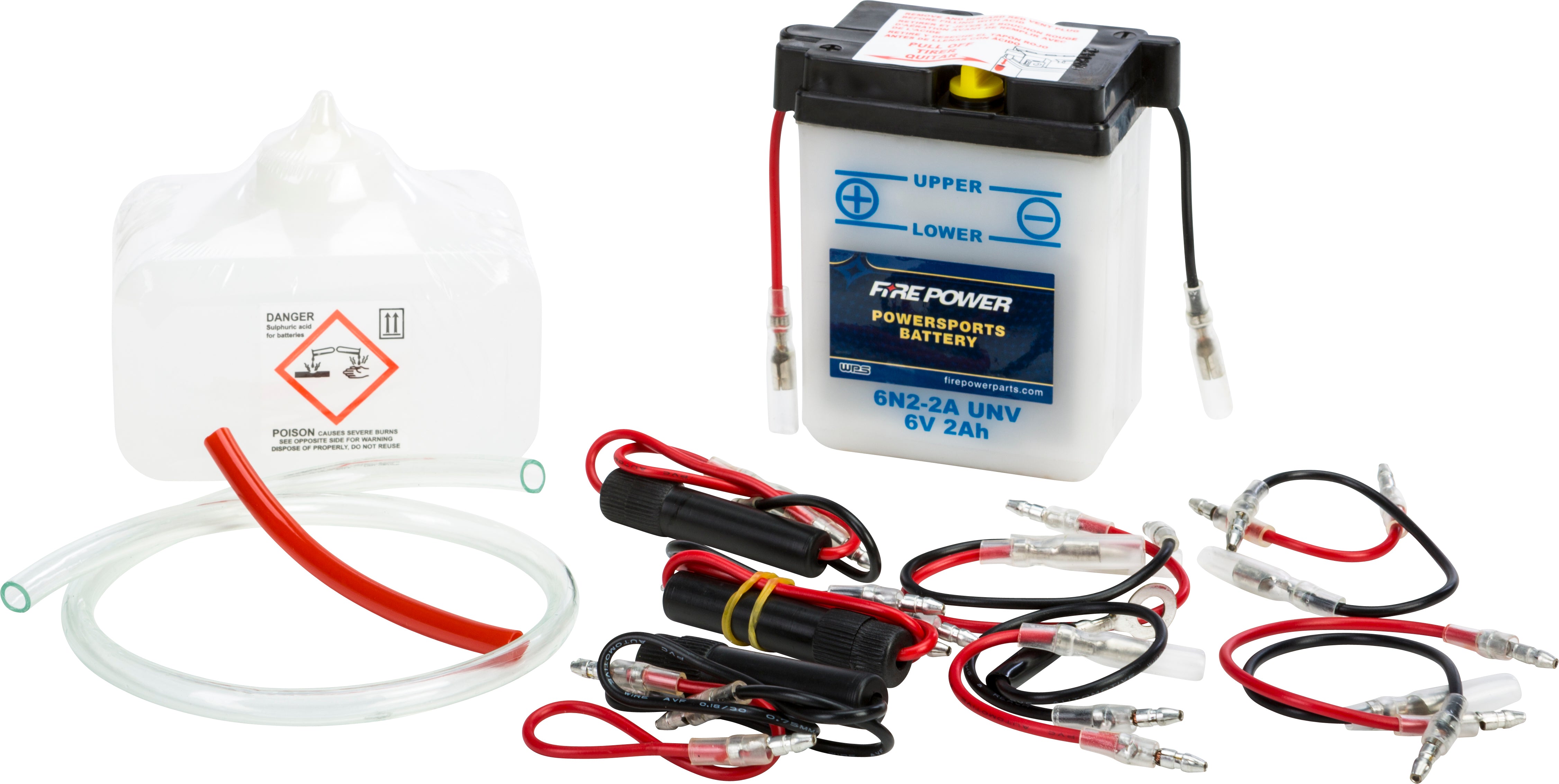 FIRE POWER - BATTERY W/ACID 6N2-2A UNV 6V - 6N2-2A/UNV