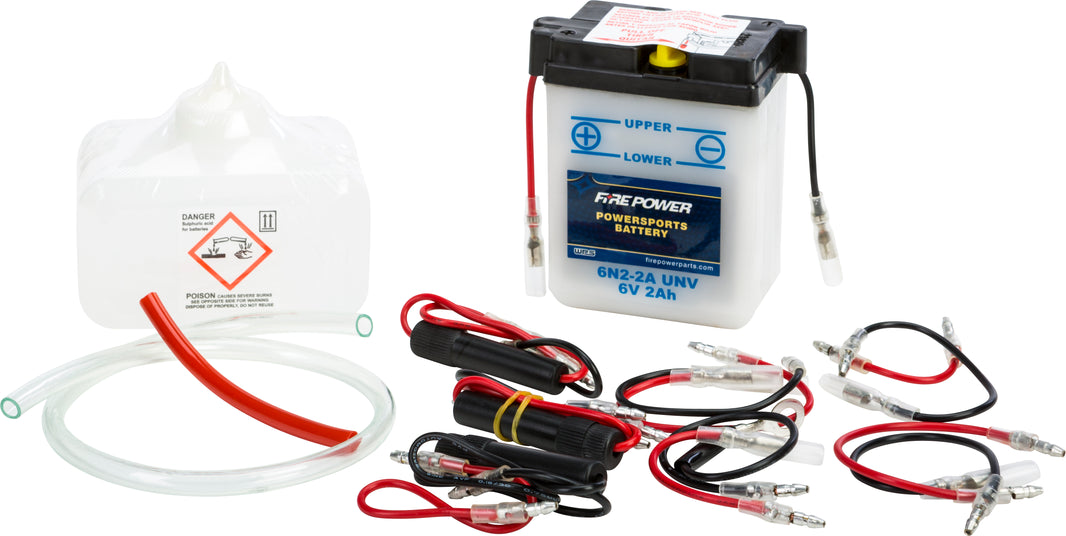 FIRE POWER - BATTERY W/ACID 6N2-2A UNV 6V - 6N2-2A/UNV