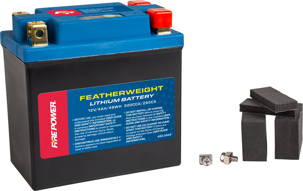 FIRE POWER - FEATHERWEIGHT LITHIUM BATTERY 220 CCA 12V/48WH - HJTX14AHQ-FP-B