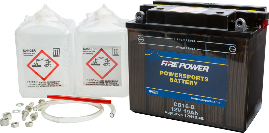 FIRE POWER - BATTERY W/ACID CB16-B 12V HEAVY DUTY - CB16-B