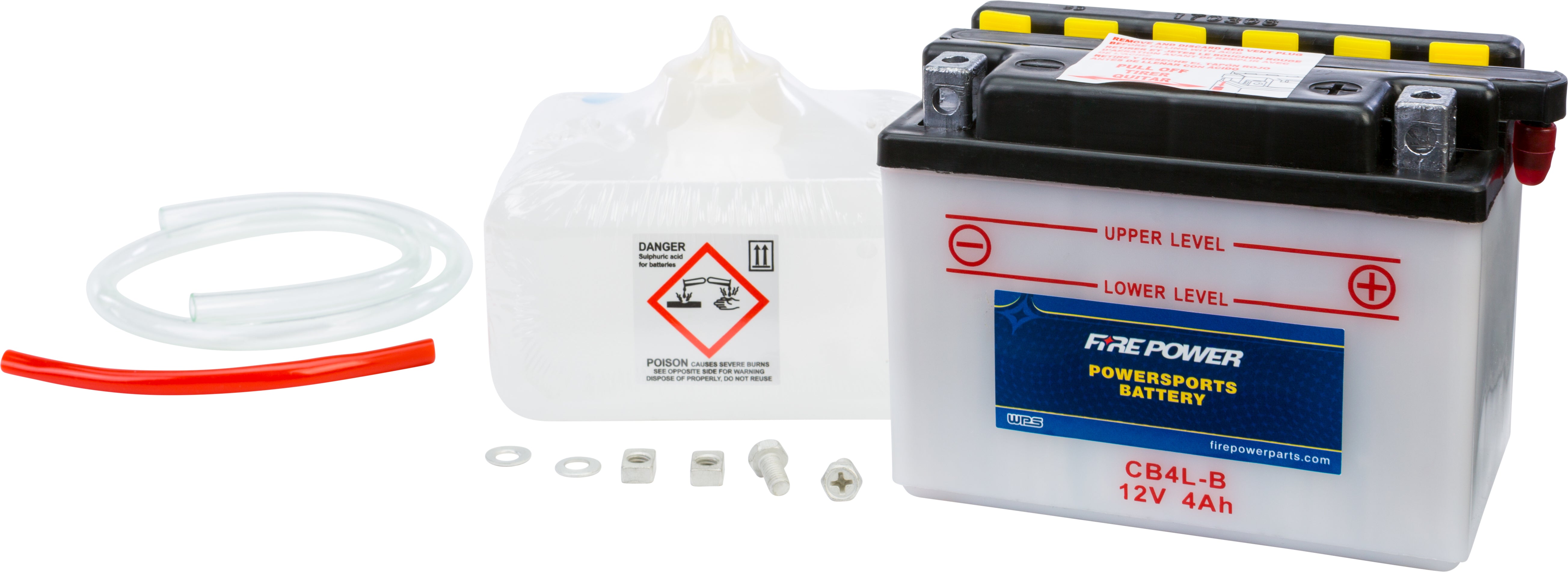 FIRE POWER - BATTERY W/ACID CB4L-B 12V HEAVY DUTY - CB4L-B