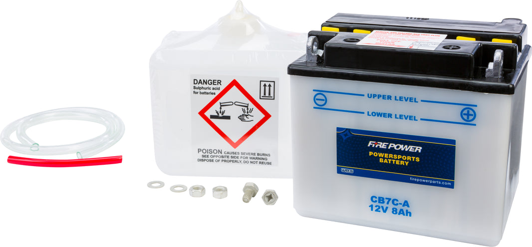 FIRE POWER - BATTERY W/ACID CB7C-A 12V HEAVY DUTY - CB7C-A