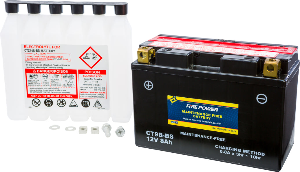 FIRE POWER - BATTERY CT9B-BS MAINTENANCE FREE - CT9B-BS