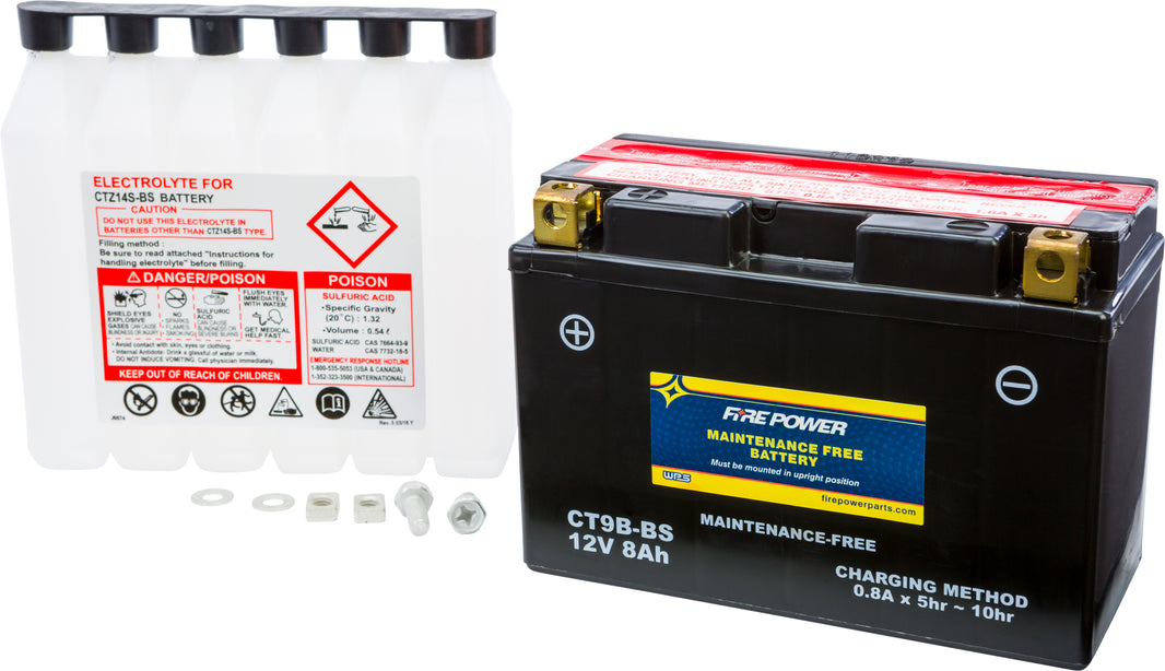 FIRE POWER - BATTERY CT9B-BS MAINTENANCE FREE - CT9B-BS