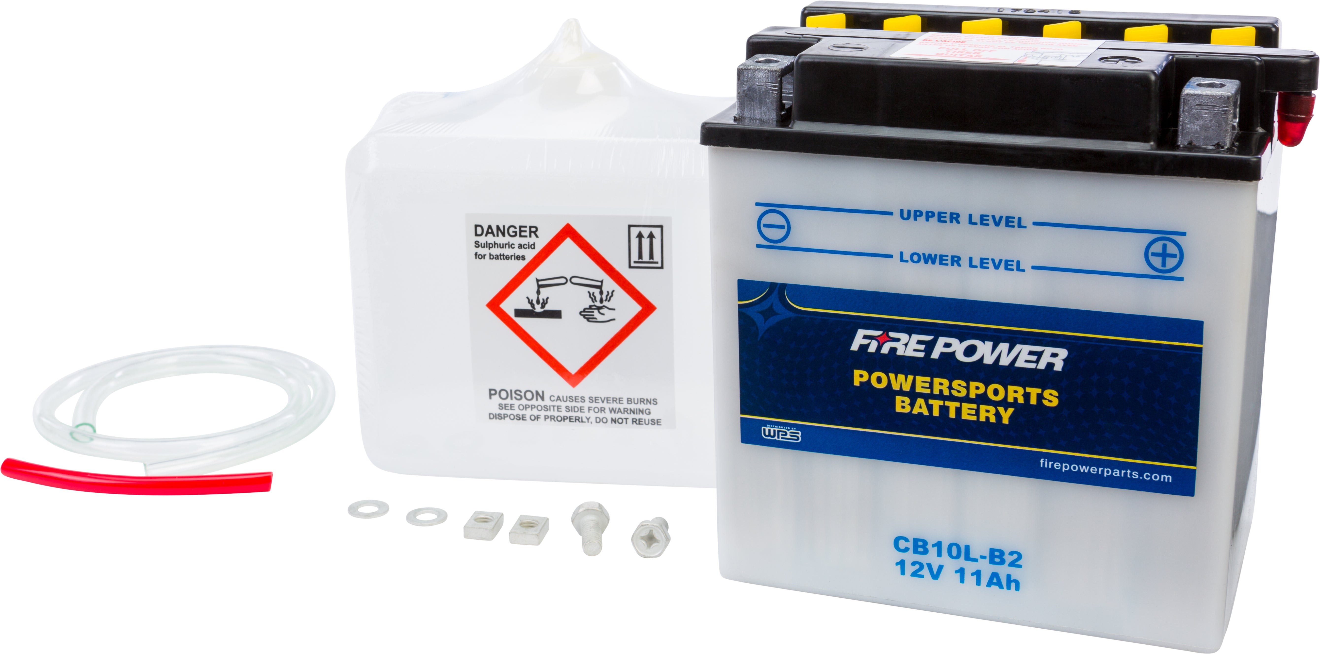 FIRE POWER - BATTERY W/ACID CB10L-B2 12V HEAVY DUTY - CB10L-B2