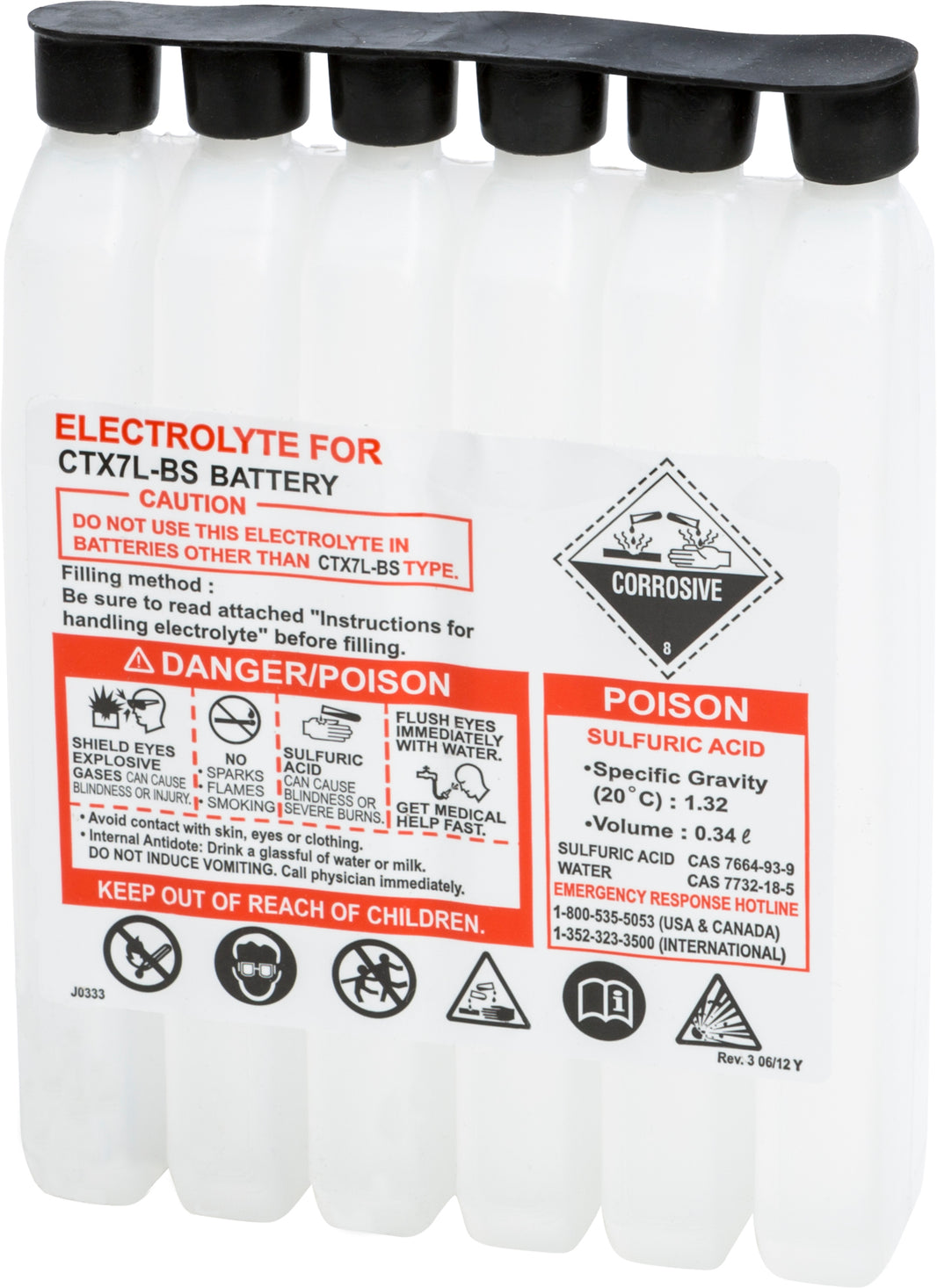 FIRE POWER - SEALED BATTERY ELECTROLYTE PACK 336CC - 340CC CTX