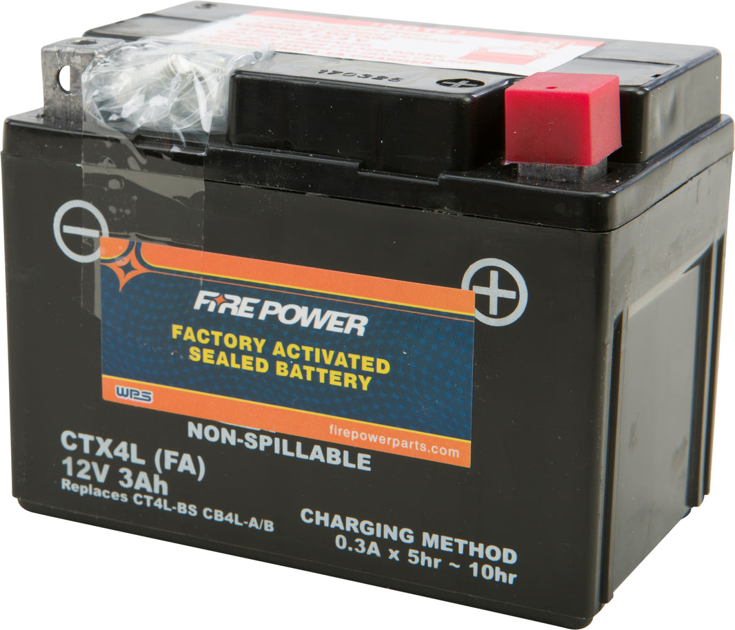 FIRE POWER - BATTERY CTX4L/CT4L SEALED FACTORY ACTIVATED - CTX4L-BS(FA)