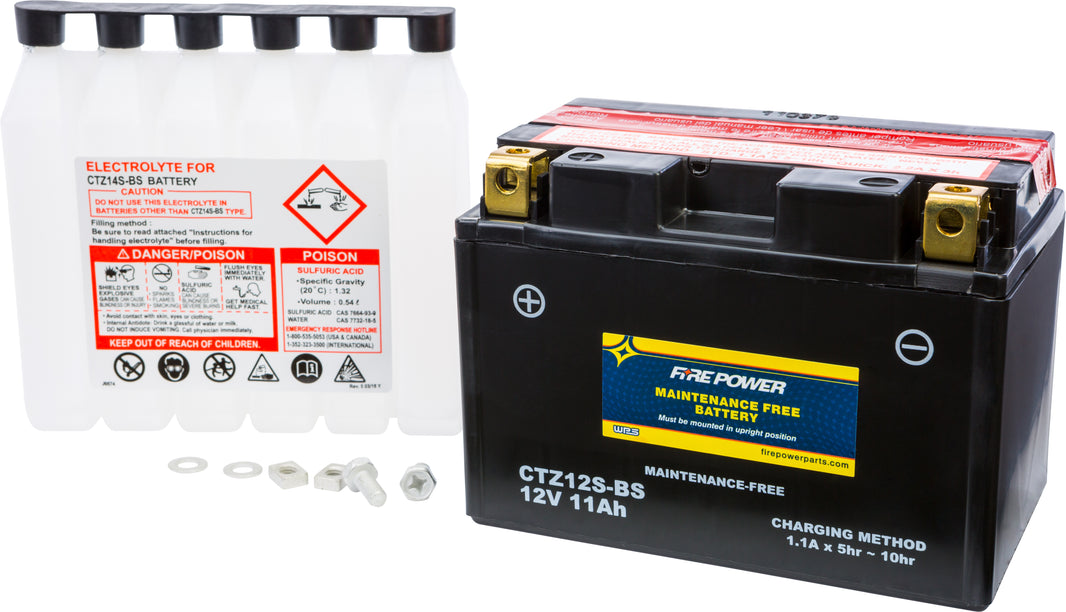 FIRE POWER - BATTERY CTZ12S-BS MAINTENANCE FREE - CTZ12S-BS