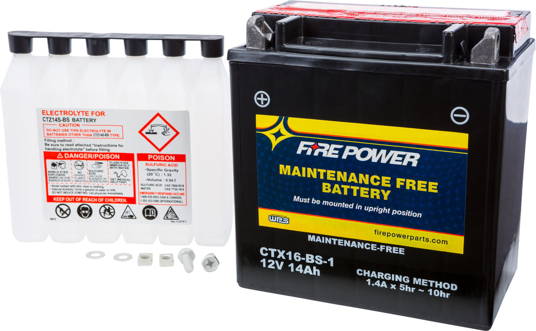 FIRE POWER - BATTERY CTX16-BS-1 MAINTENANCE FREE - CTX16-BS-1