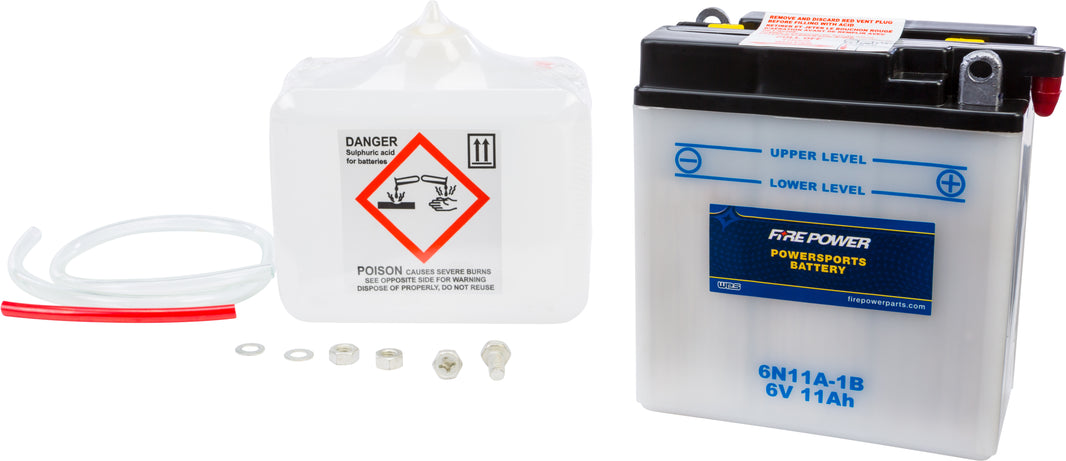 FIRE POWER - BATTERY W/ACID 6N11A-1B 6V - 6N11A-1B