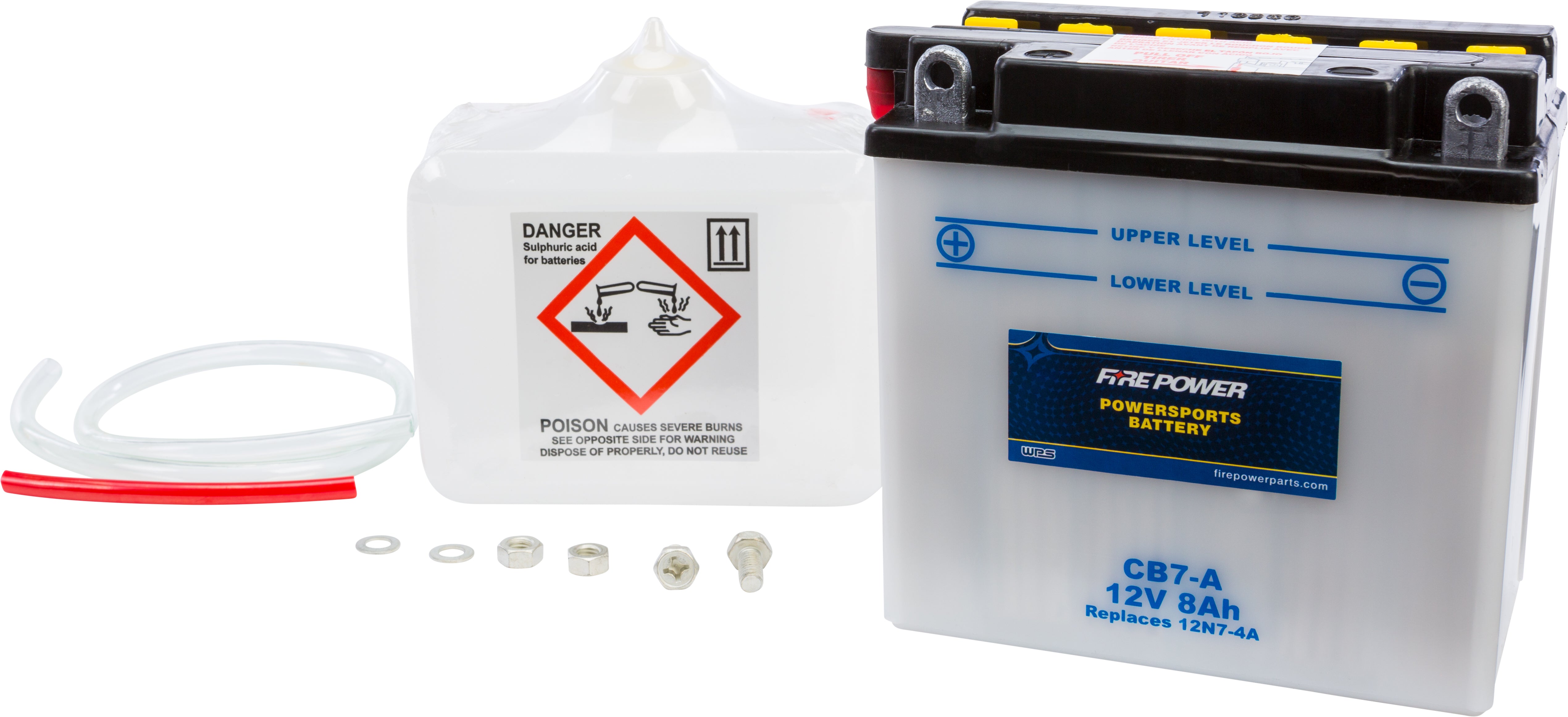 FIRE POWER - BATTERY W/ACID CB7-A 12V HEAVY DUTY - CB7-A