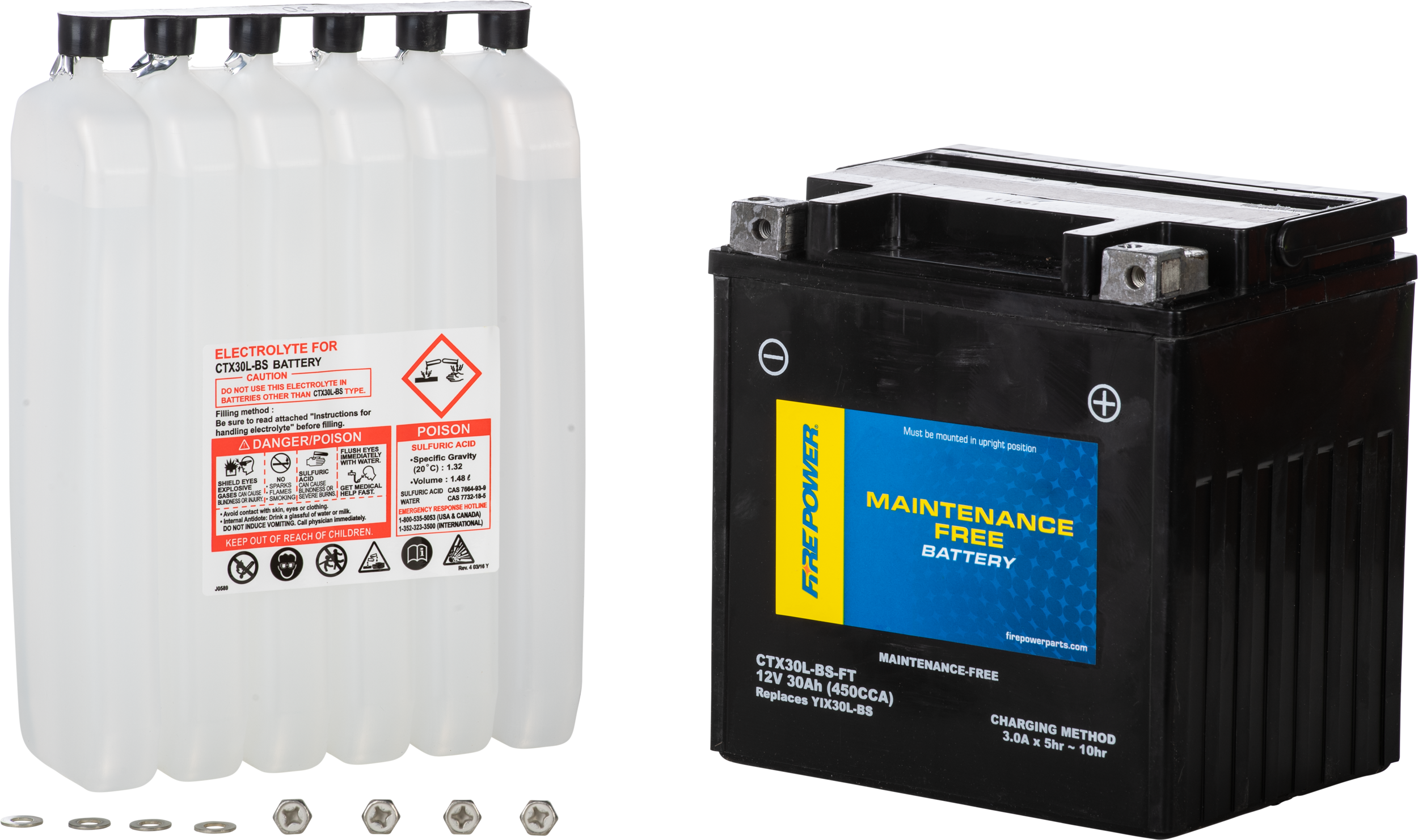 FIRE POWER - BATTERY CTX30L-BS-FT MAINTENANCE FREE - CTX30L-BS-FT