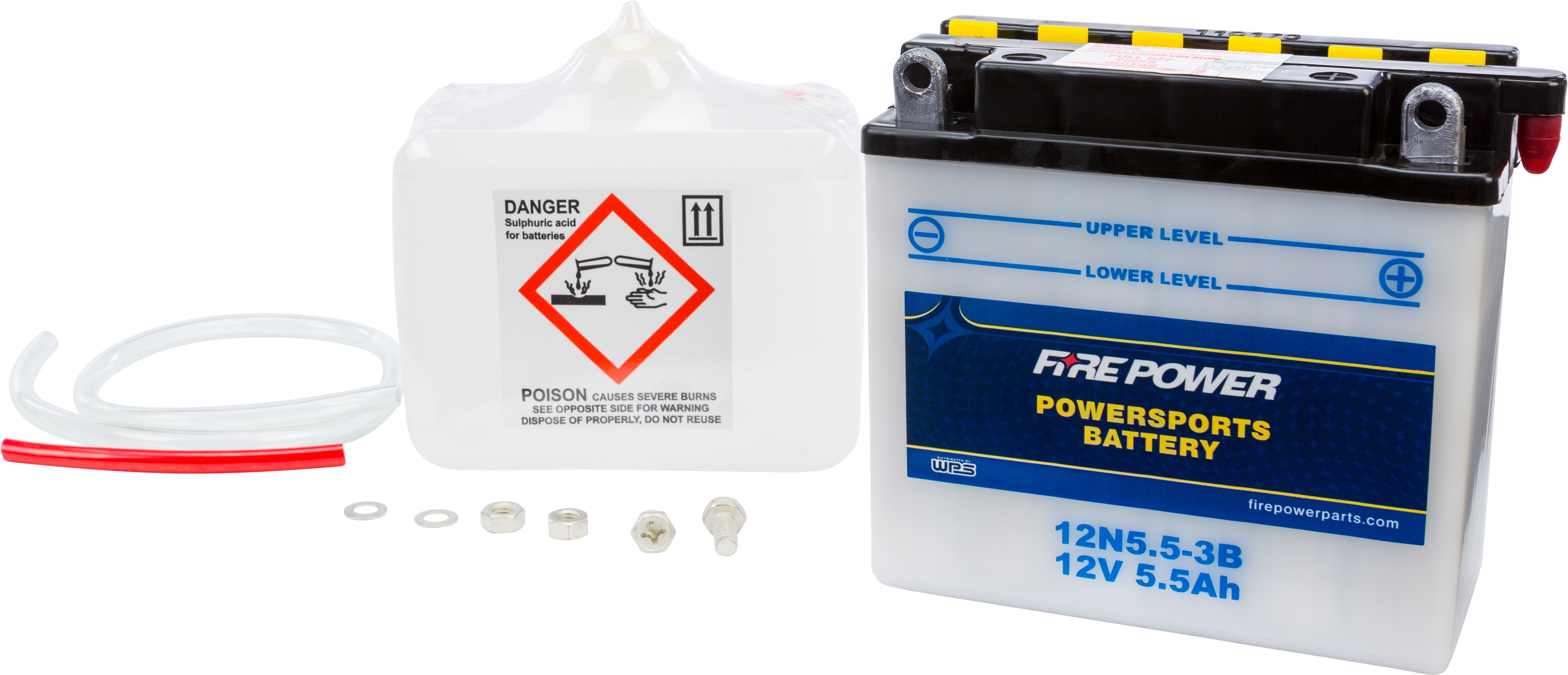 FIRE POWER - BATTERY W/ACID 12N5.5-3B 12V - 12N5.5-3B