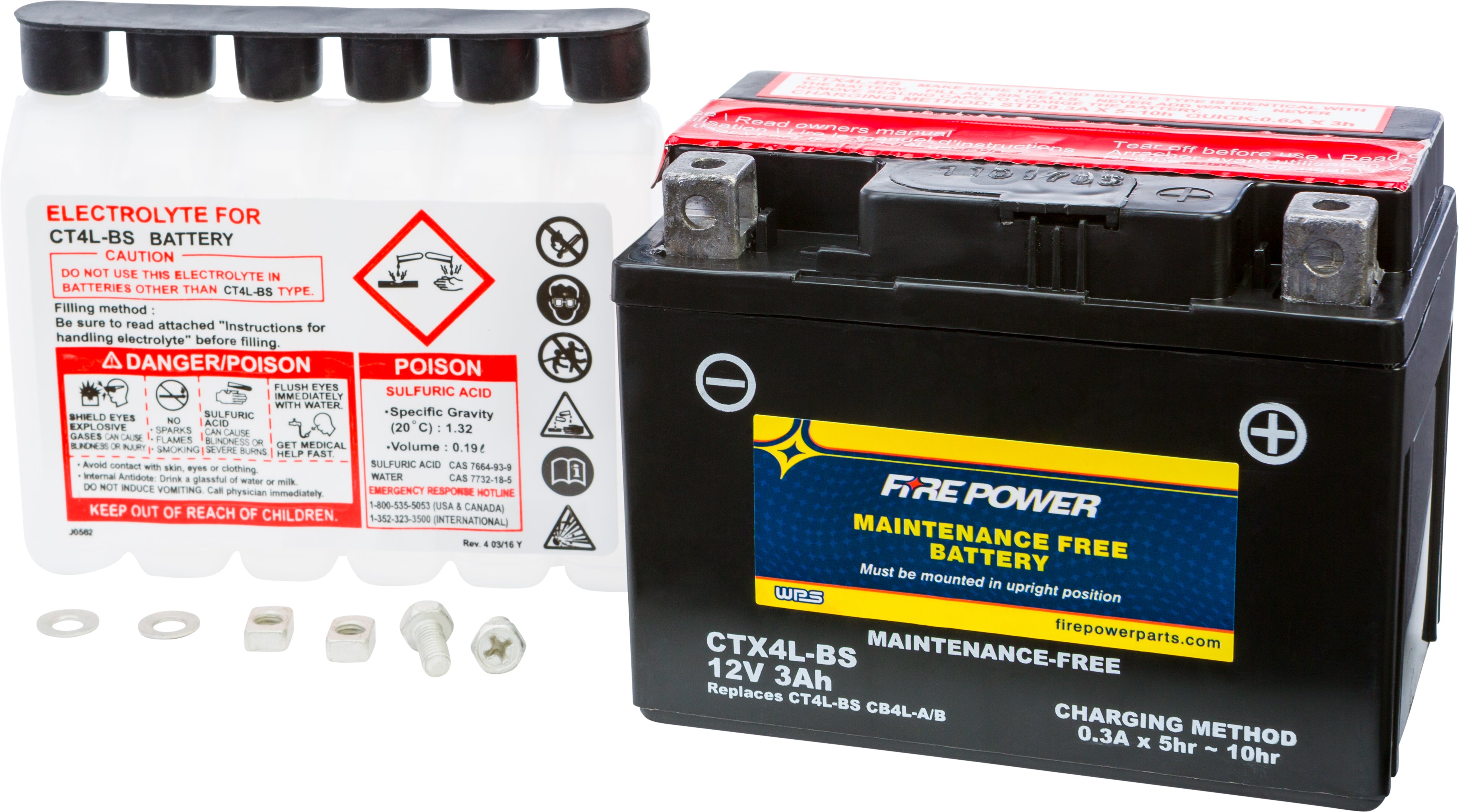 FIRE POWER - BATTERY CTX4L-BS MAINTENANCE FREE - CTX4L-BS