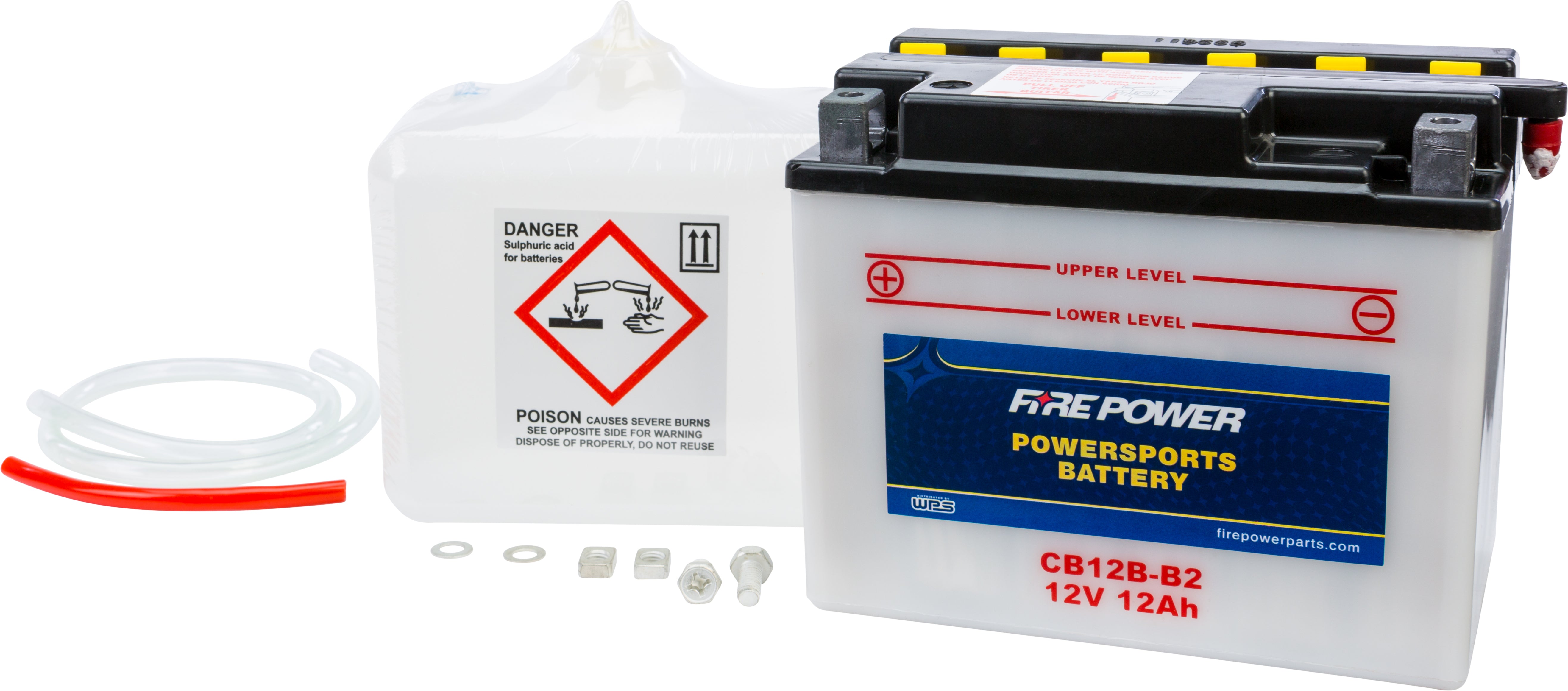 FIRE POWER - BATTERY W/ACID CB12B-B2 12V HEAVY DUTY - CB12B-B2