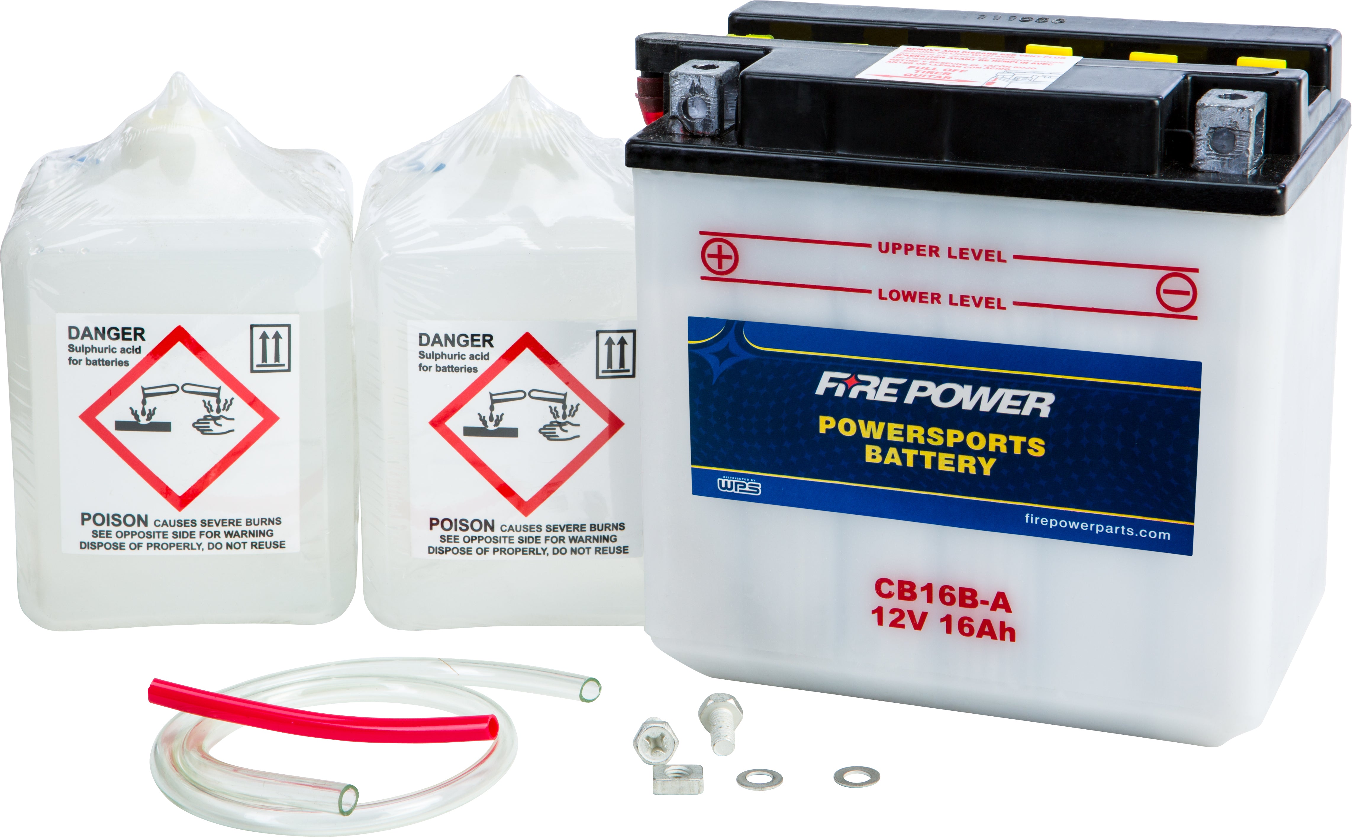 FIRE POWER - BATTERY W/ACID CB16B-A 12V HEAVY DUTY - CB16B-A