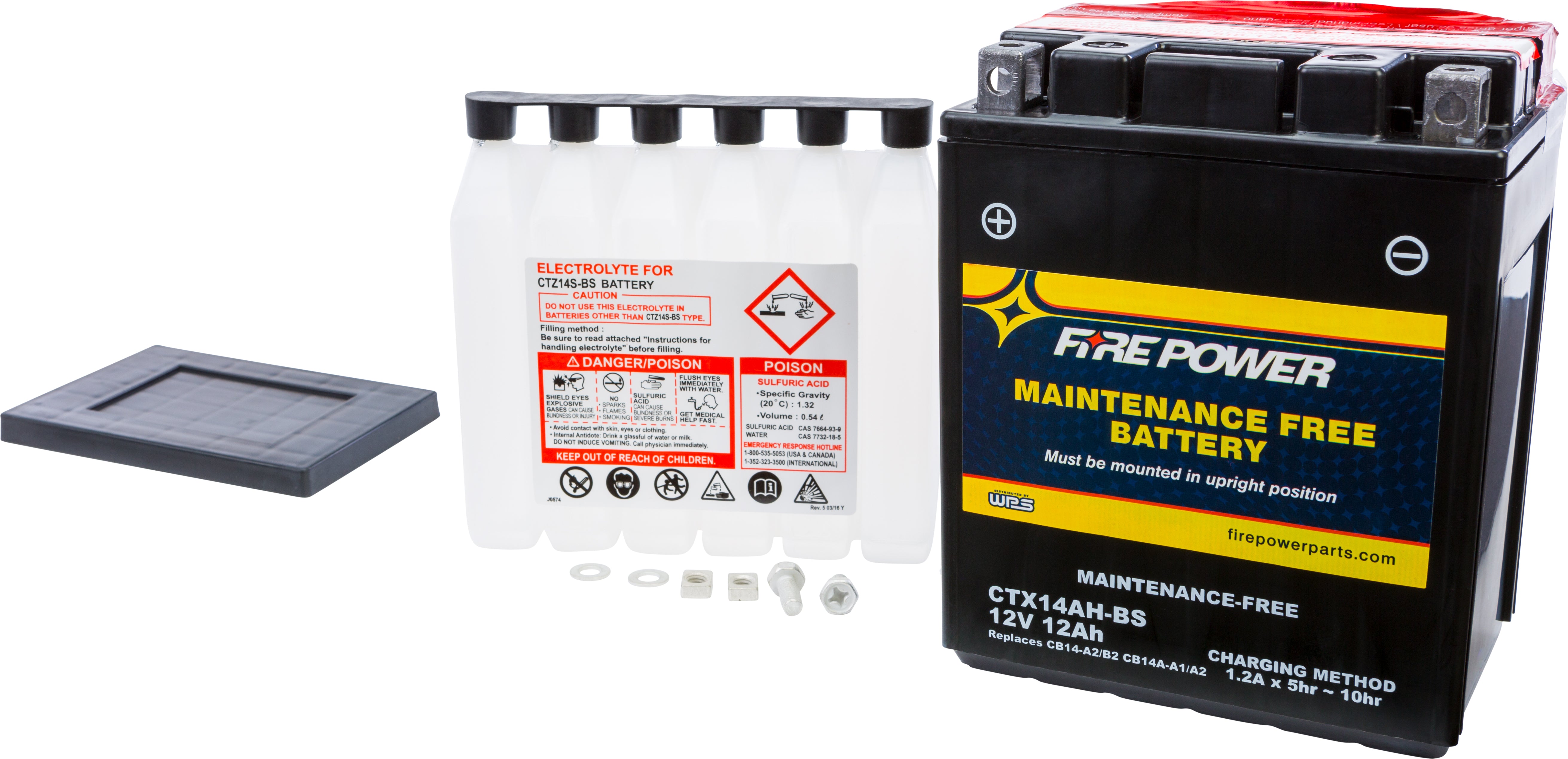 FIRE POWER - BATTERY CTX14AH-BS MAINTENANCE FREE - CTX14AH-BS