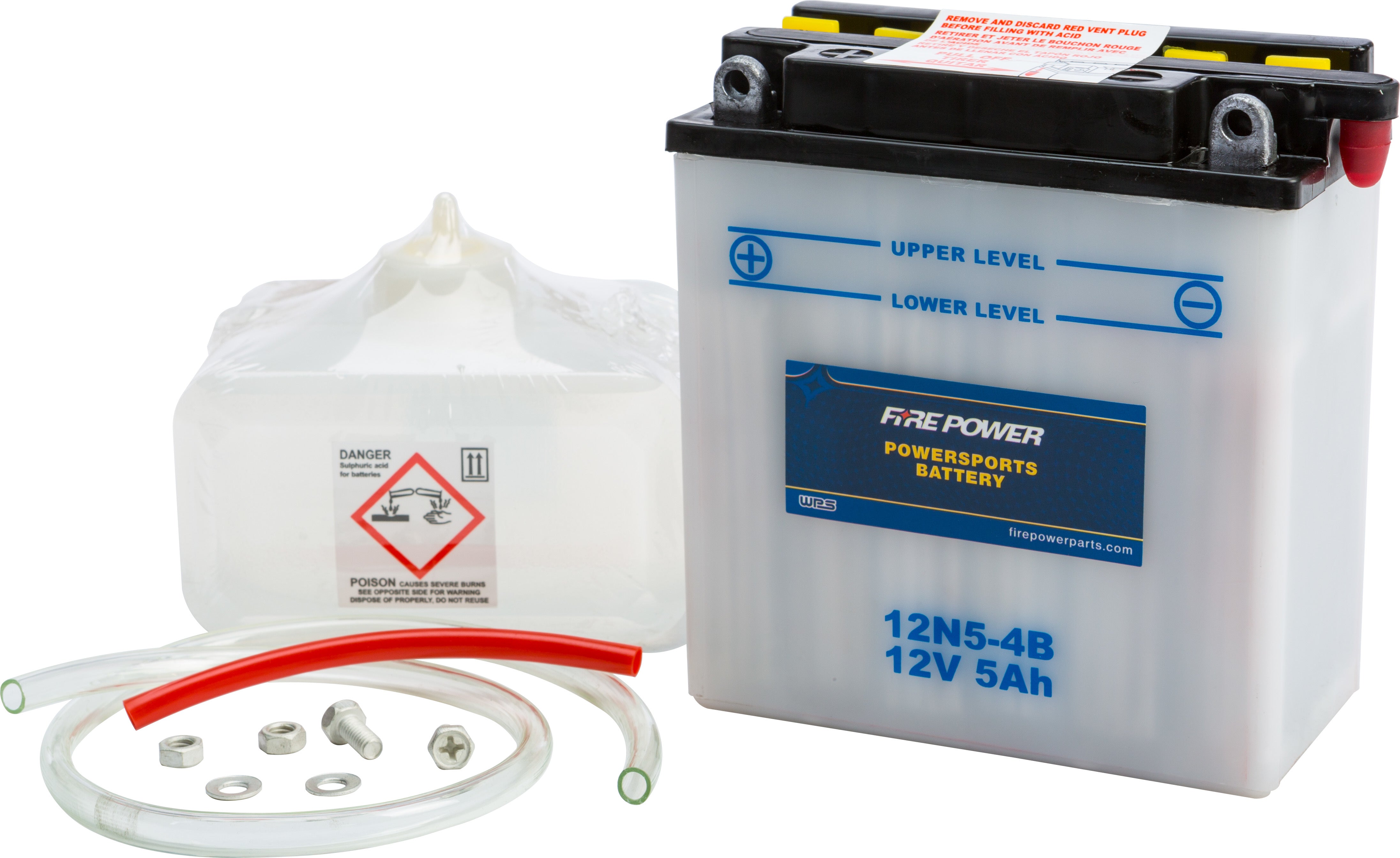 FIRE POWER - BATTERY W/ACID 12N5-4B 12V - 12N5-4B