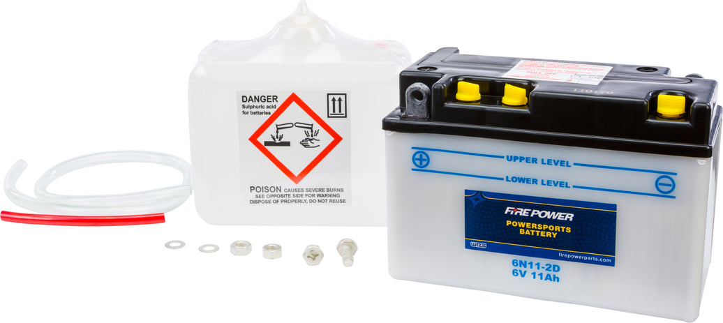FIRE POWER - BATTERY W/ACID 6N11-2D 6V - 6N11-2D