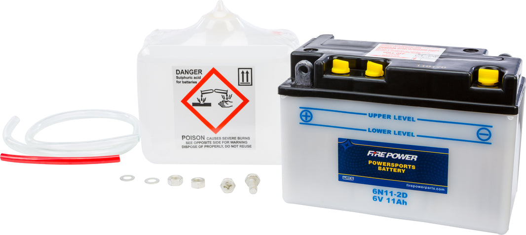 FIRE POWER - BATTERY W/ACID 6N11-2D 6V - 6N11-2D