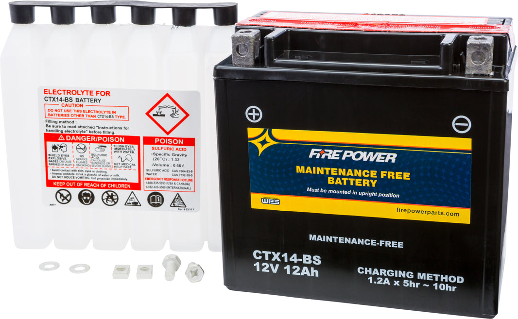 FIRE POWER - BATTERY CTX14-BS MAINTENANCE FREE - CTX14-BS