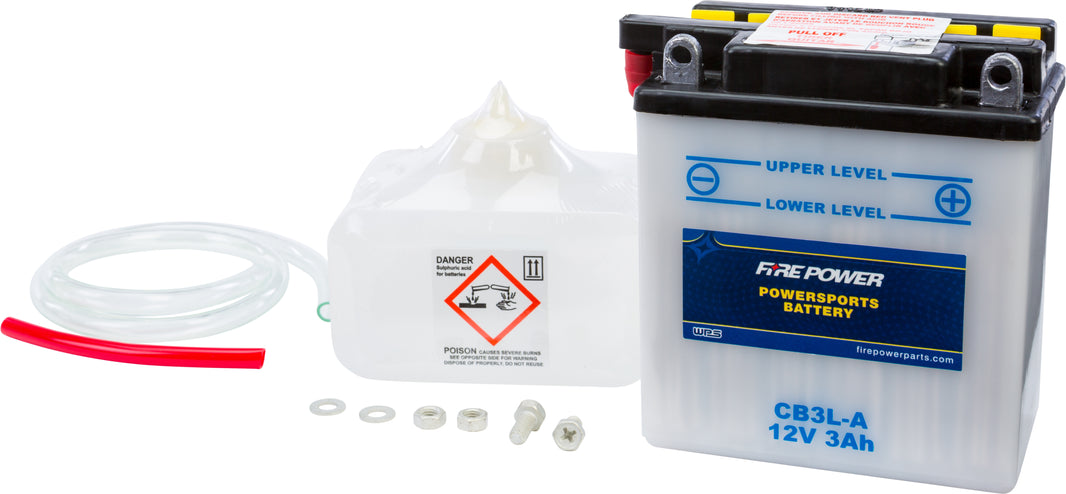 FIRE POWER - BATTERY W/ACID CB3L-A 12V HEAVY DUTY - CB3L-A