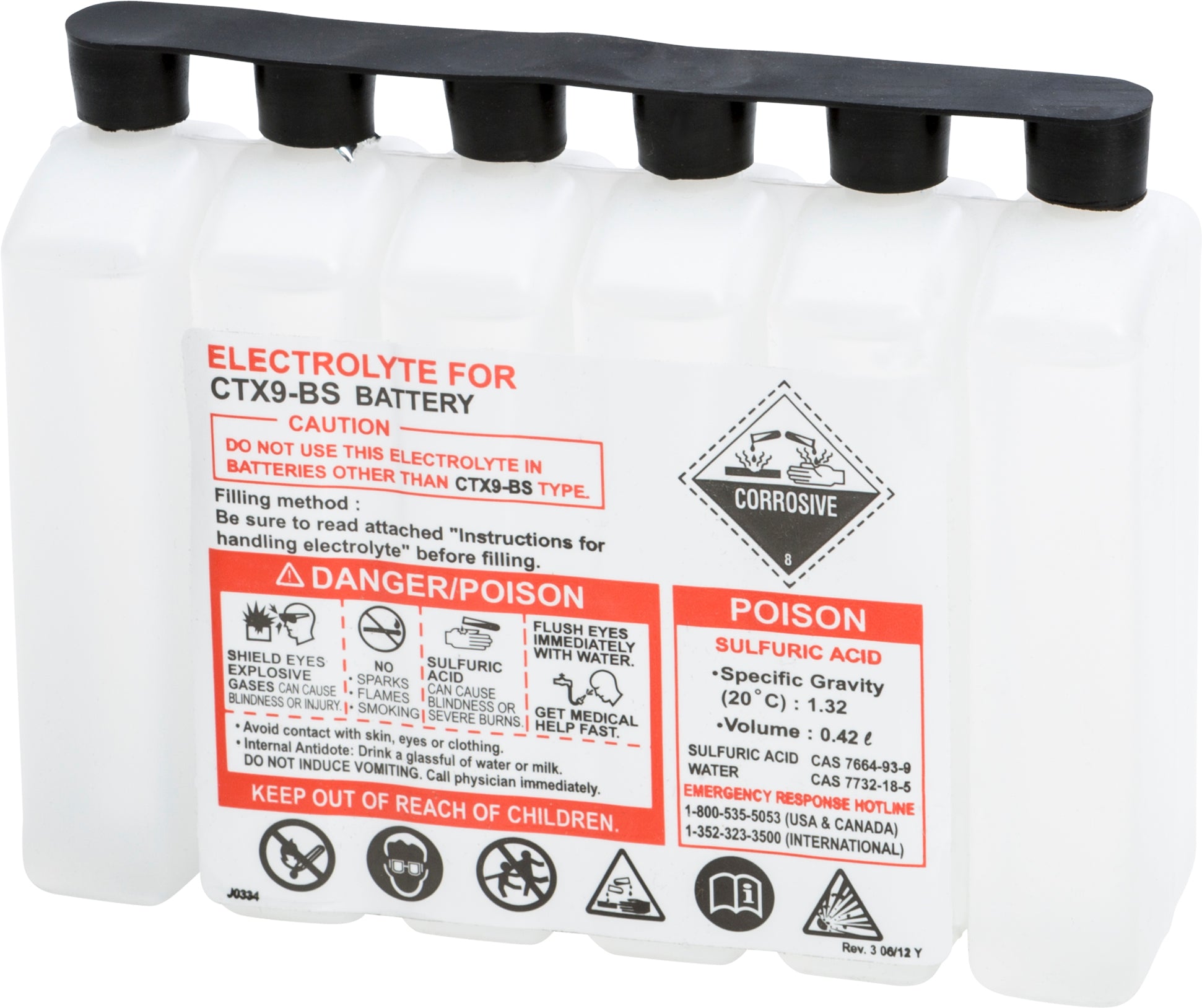 FIRE POWER - SEALED BATTERY ELECTROLYTE PACK 420CC - 450CC CTX