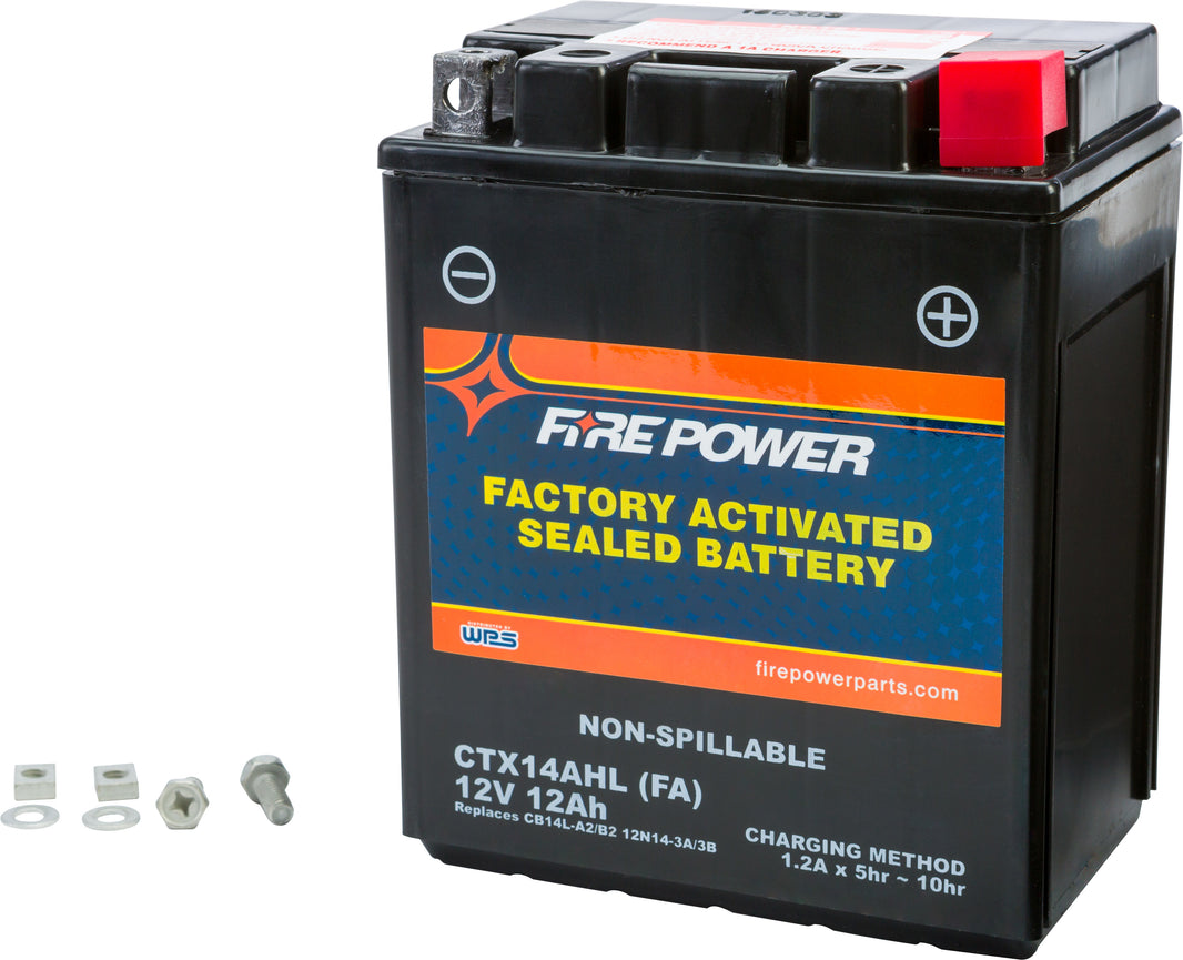 FIRE POWER - BATTERY CTX14AHL/CB14L-A2 SEALED FACTORY ACTIVATED - CTX14AHL-BS(FA)