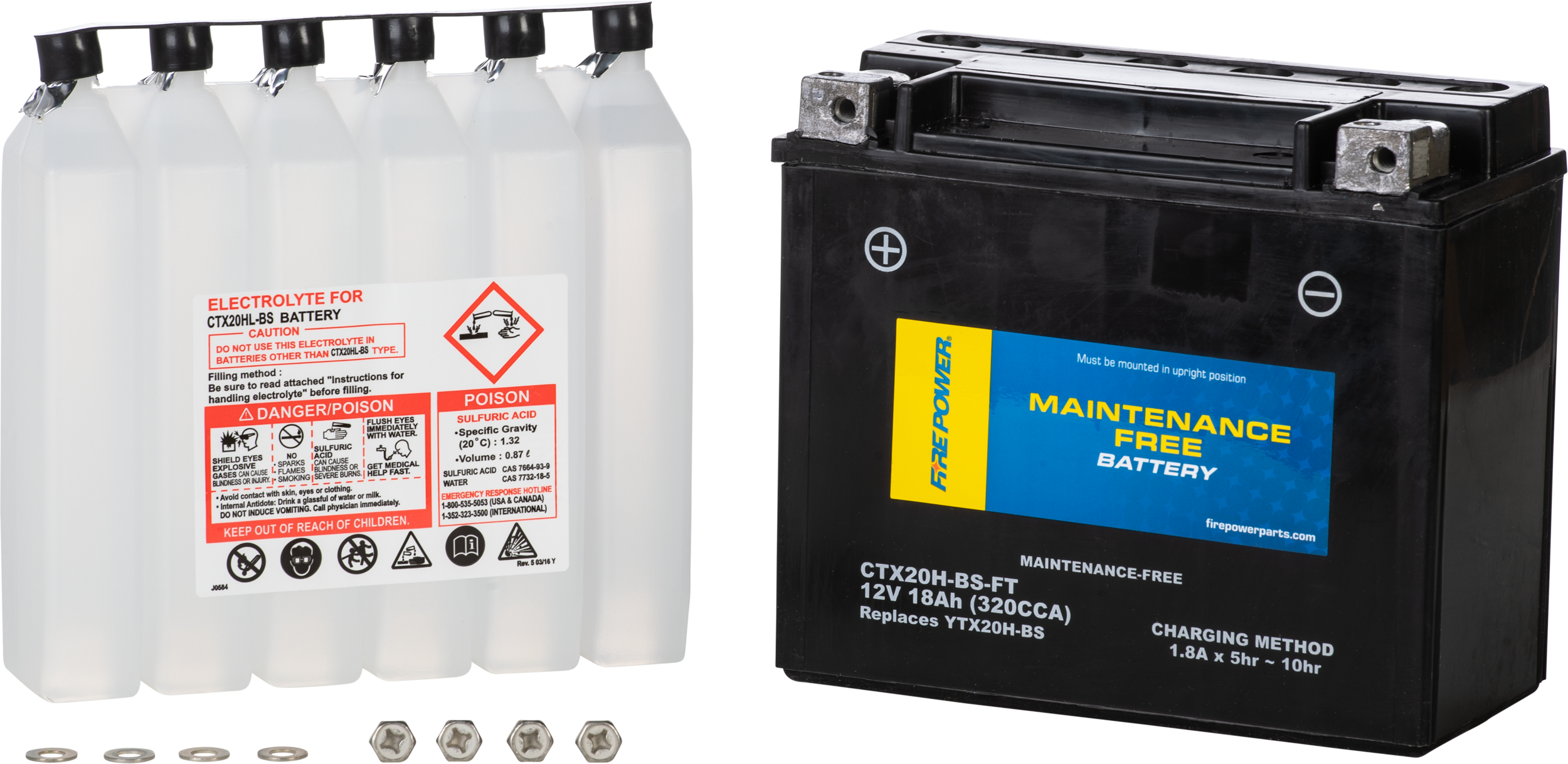 FIRE POWER - BATTERY CTX20H-BS-FT MAINTENANCE FREE - CTX20H-BS-FT