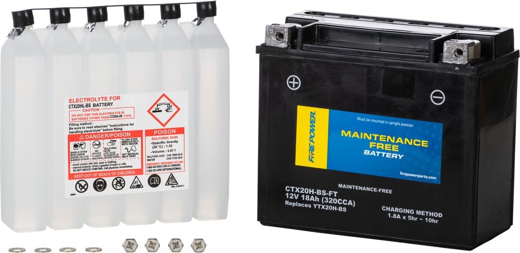 FIRE POWER - BATTERY CTX20H-BS-FT MAINTENANCE FREE - CTX20H-BS-FT