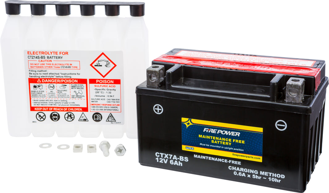 FIRE POWER - BATTERY CTX7A-BS MAINTENANCE FREE - CTX7A-BS