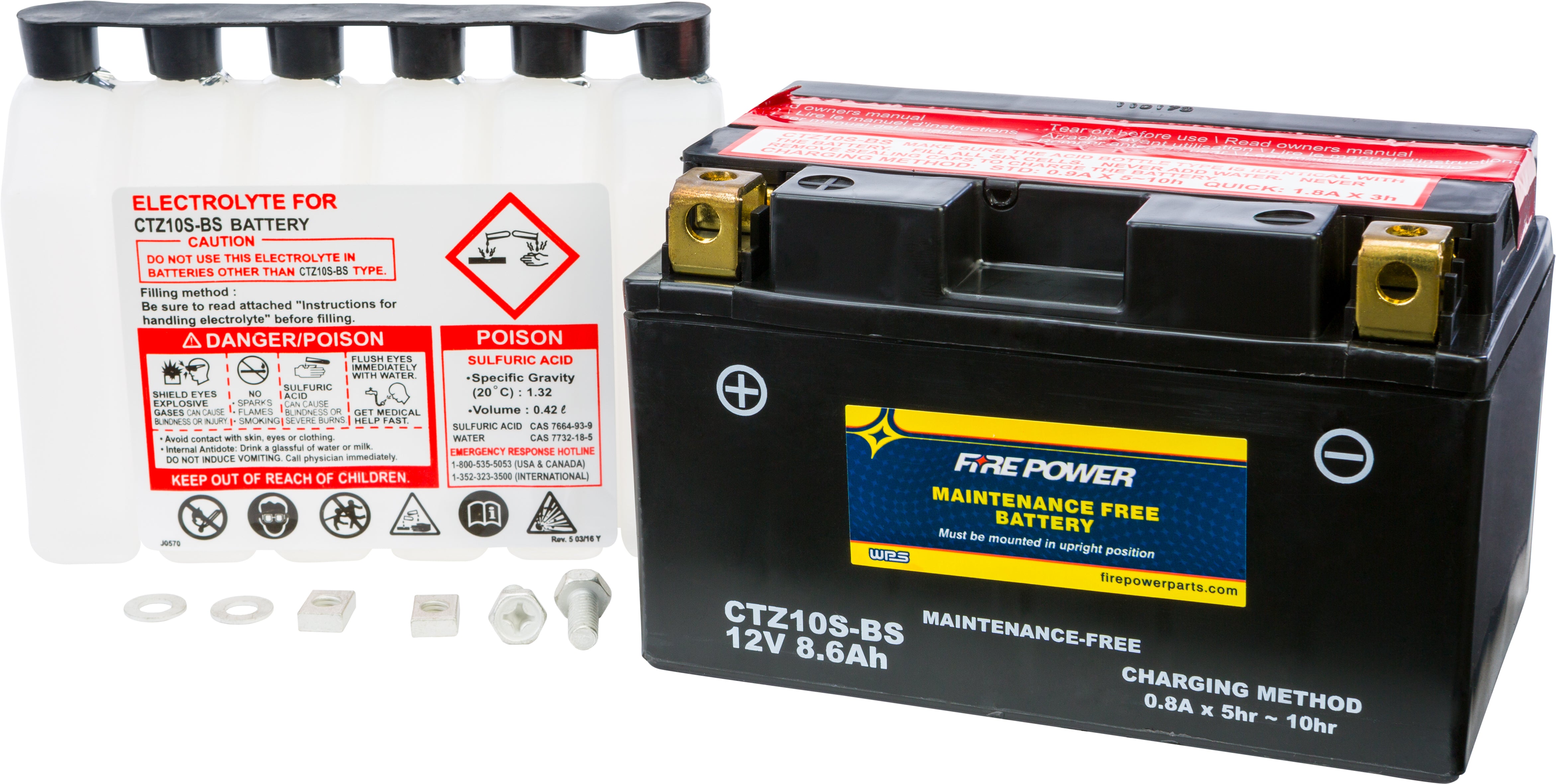 FIRE POWER - BATTERY CTZ10S-BS MAINTENANCE FREE - CTZ10S-BS