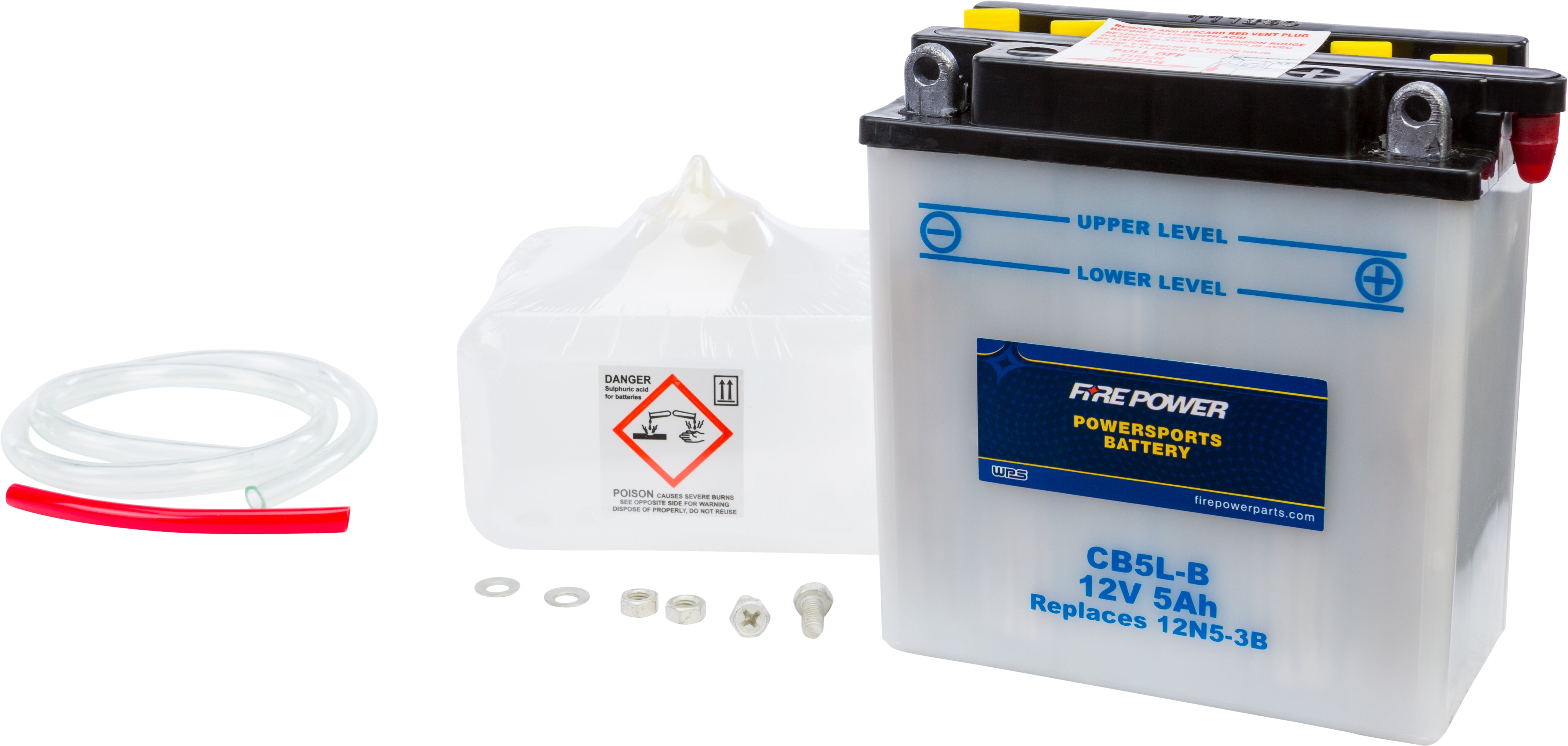 FIRE POWER - BATTERY W/ACID CB5L-B 12V HEAVY DUTY - CB5L-B