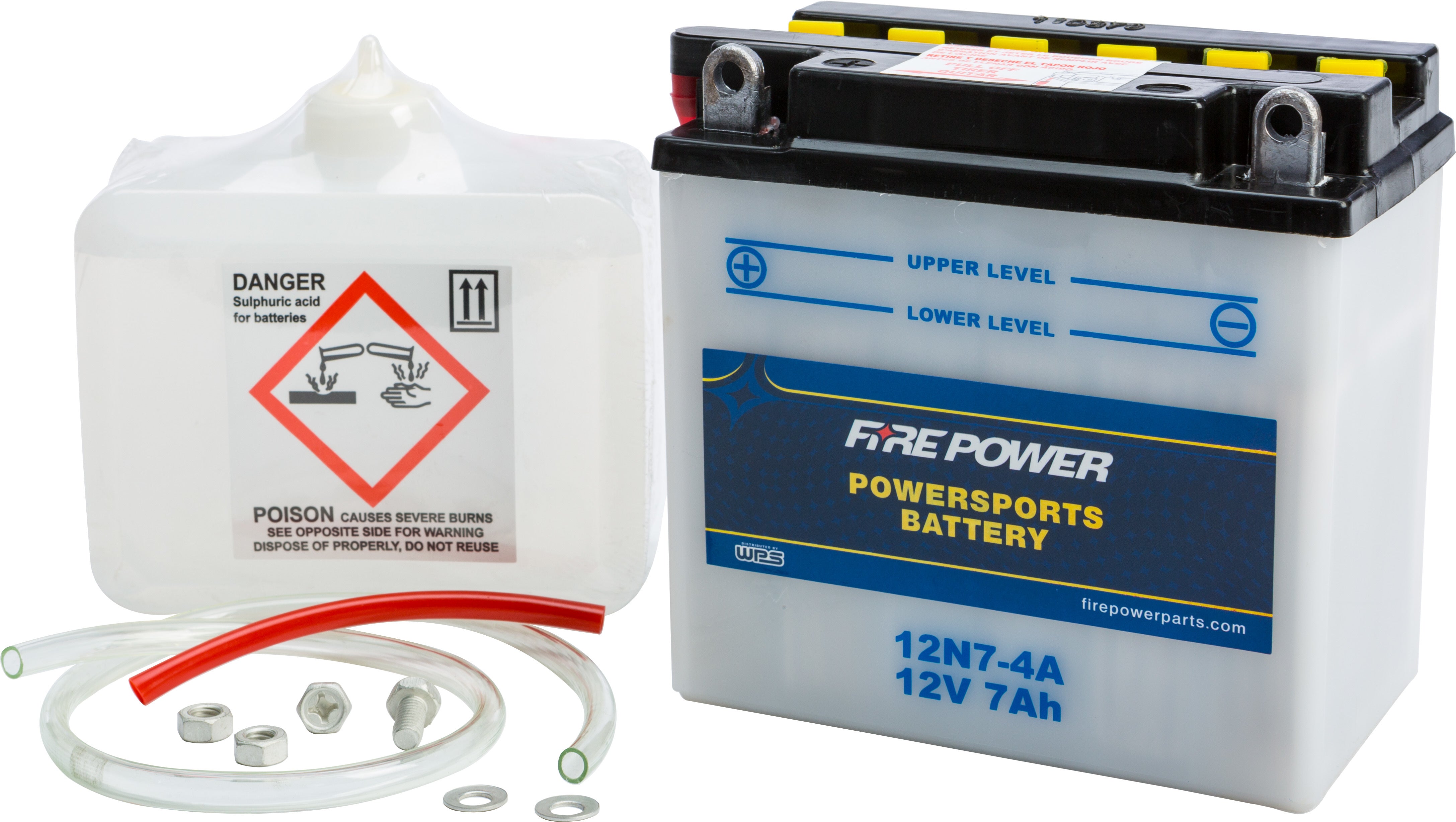 FIRE POWER - BATTERY W/ACID 12N7-4A 12V - 12N7-4A
