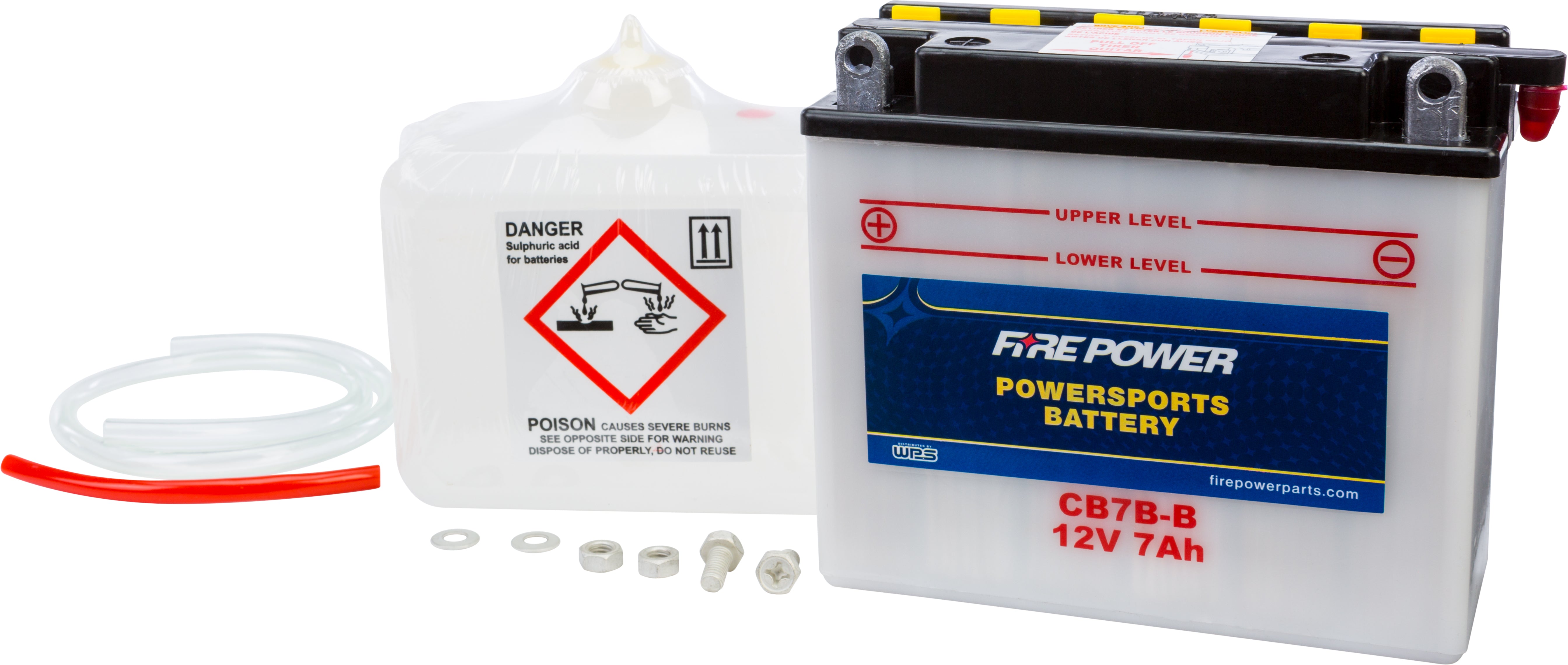 FIRE POWER - BATTERY W/ACID CB7B-B 12V HEAVY DUTY - CB7B-B