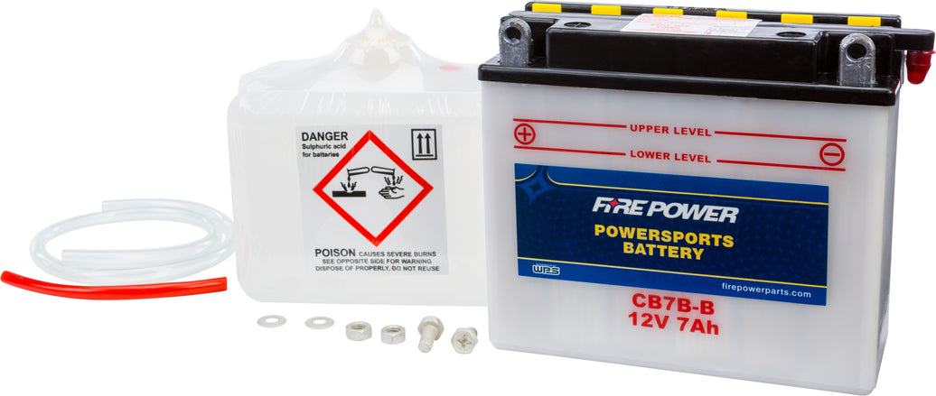 FIRE POWER - BATTERY W/ACID CB7B-B 12V HEAVY DUTY - CB7B-B