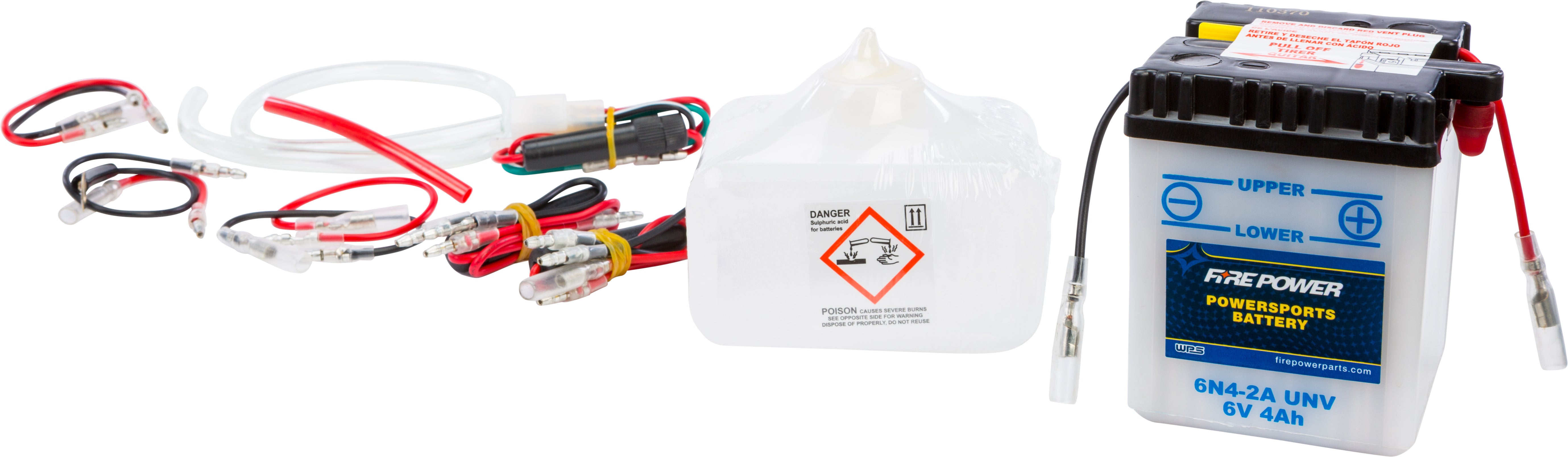 FIRE POWER - BATTERY W/ACID 6N4-2A UNV 6V - 6N4-2A/UNV