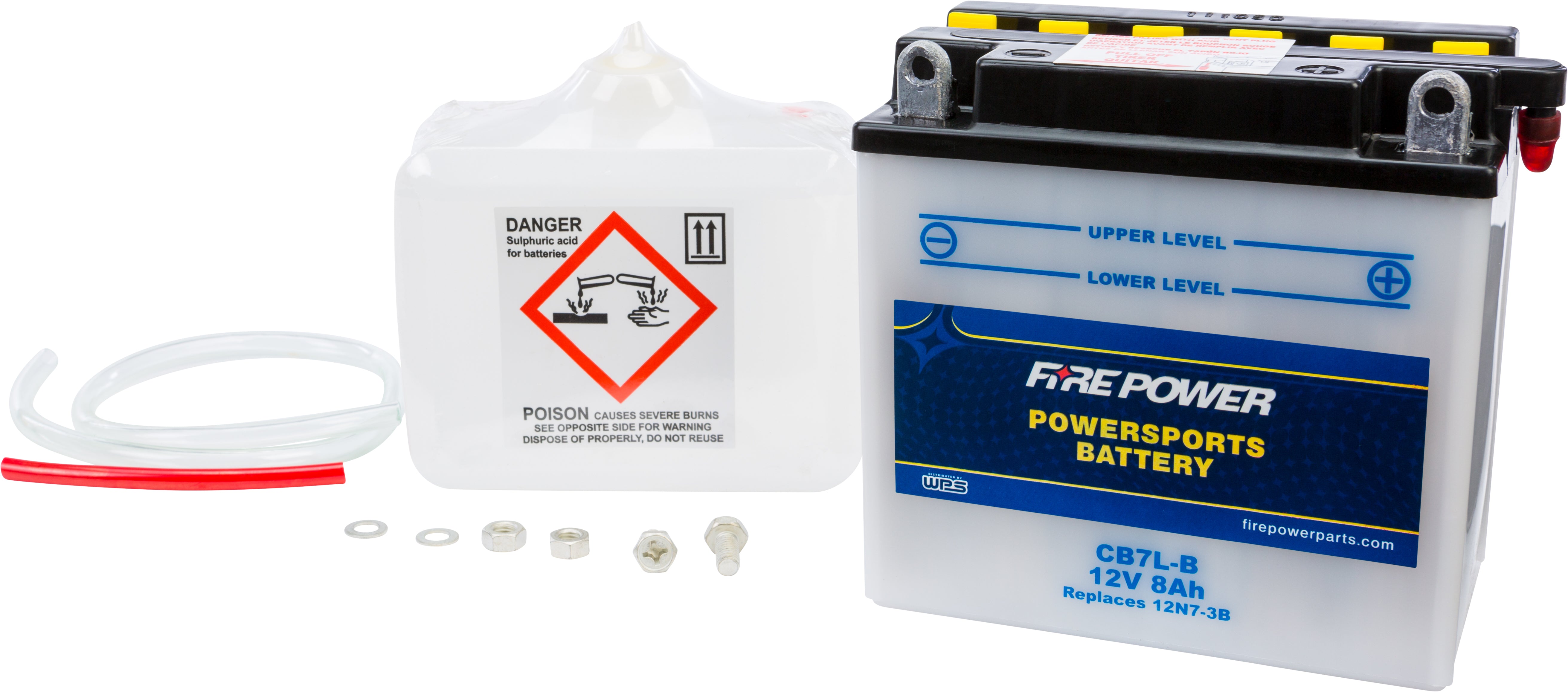 FIRE POWER - BATTERY W/ACID CB7L-B 12V HEAVY DUTY - CB7L-B