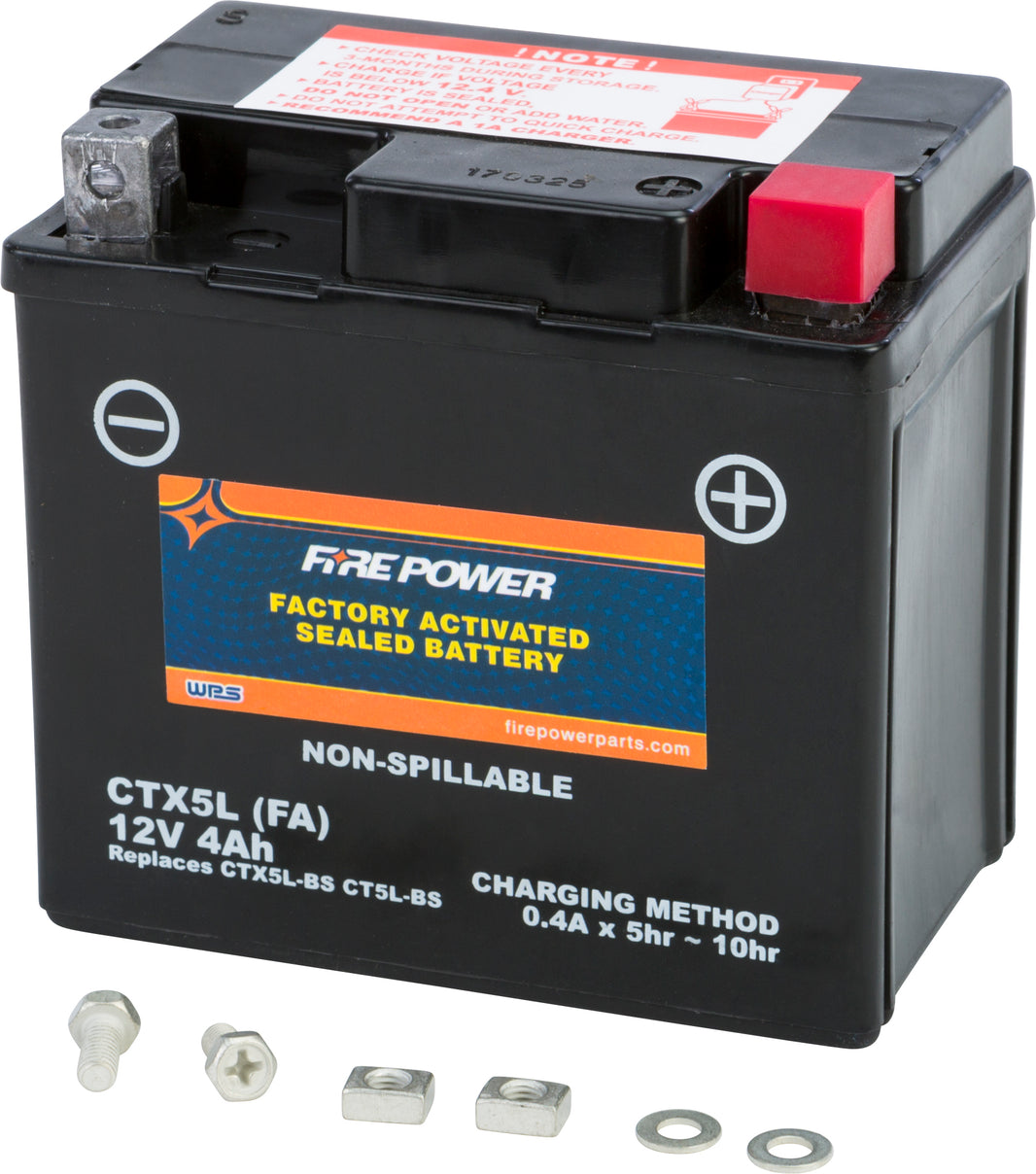FIRE POWER - BATTERY CTX5L SEALED FACTORY ACTIVATED - CTX5L-BS(FA)